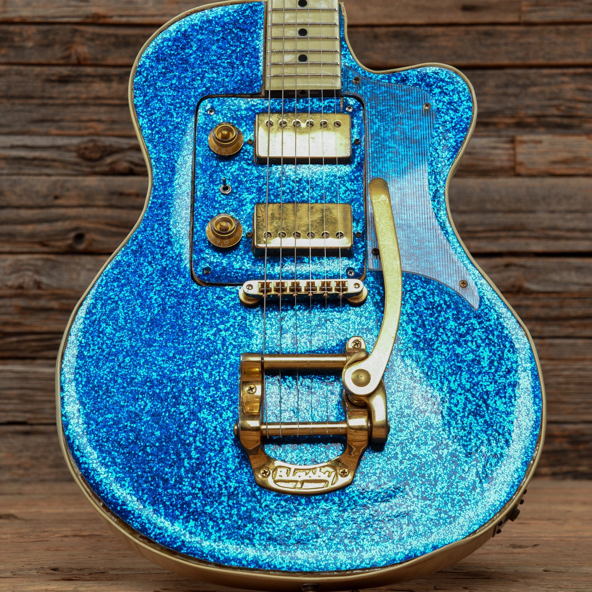 Hagstrom P46 (modified electronics) Blue Sparkle Electric Guitars / Semi-Hollow