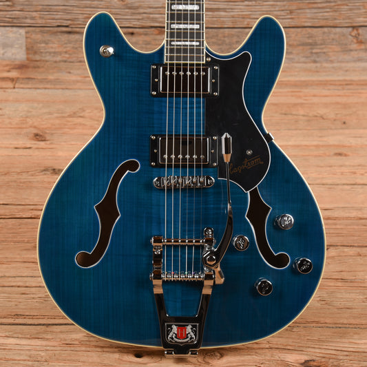 Hagstrom Tremar Viking Deluxe Cloudy Seas 2022 Electric Guitars / Semi-Hollow