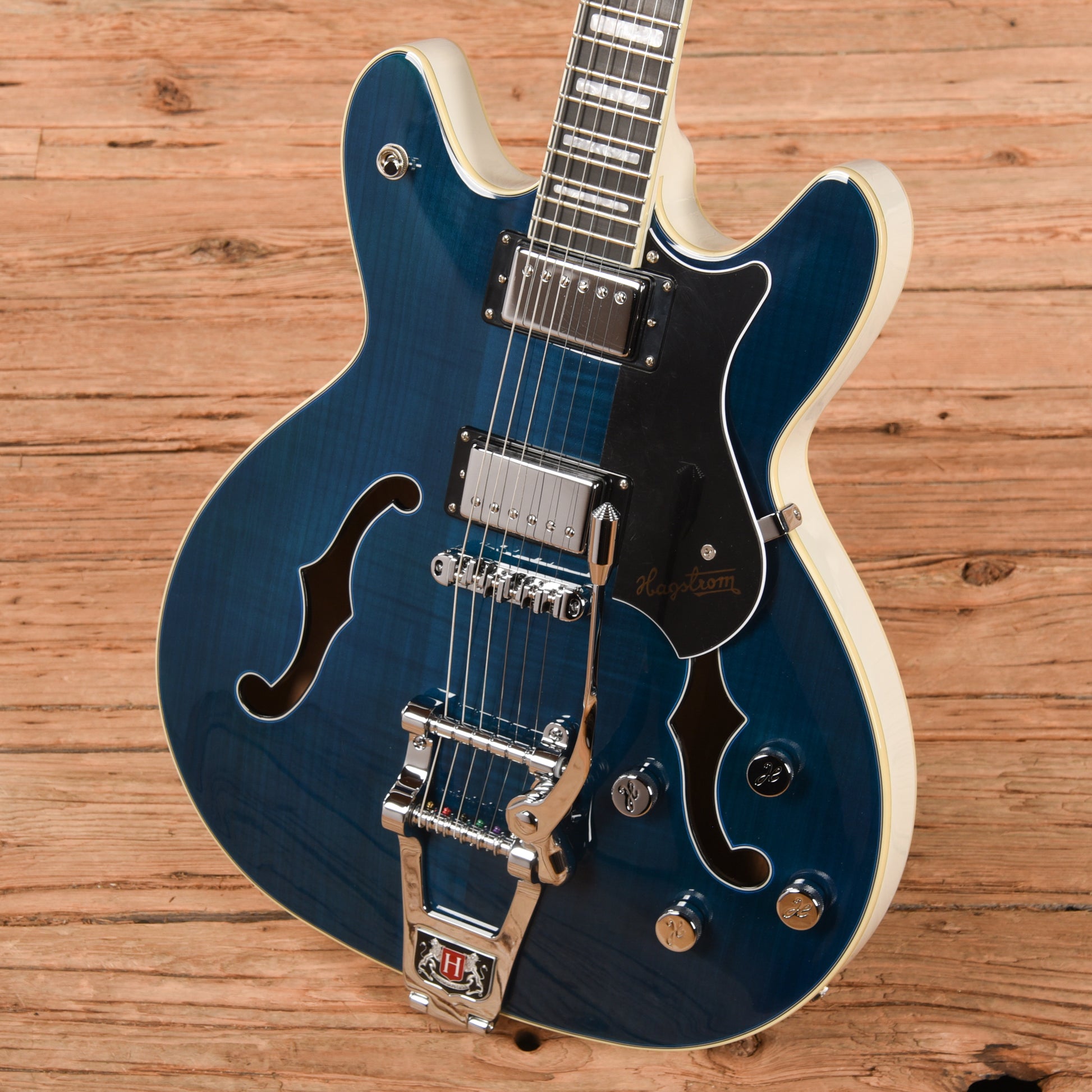Hagstrom Tremar Viking Deluxe Cloudy Seas 2022 Electric Guitars / Semi-Hollow