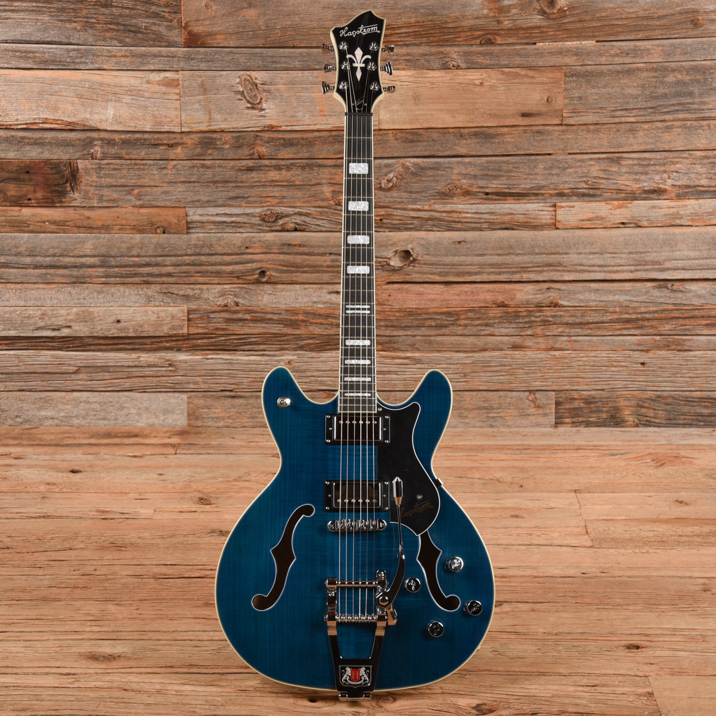 Hagstrom Tremar Viking Deluxe Cloudy Seas 2022 Electric Guitars / Semi-Hollow