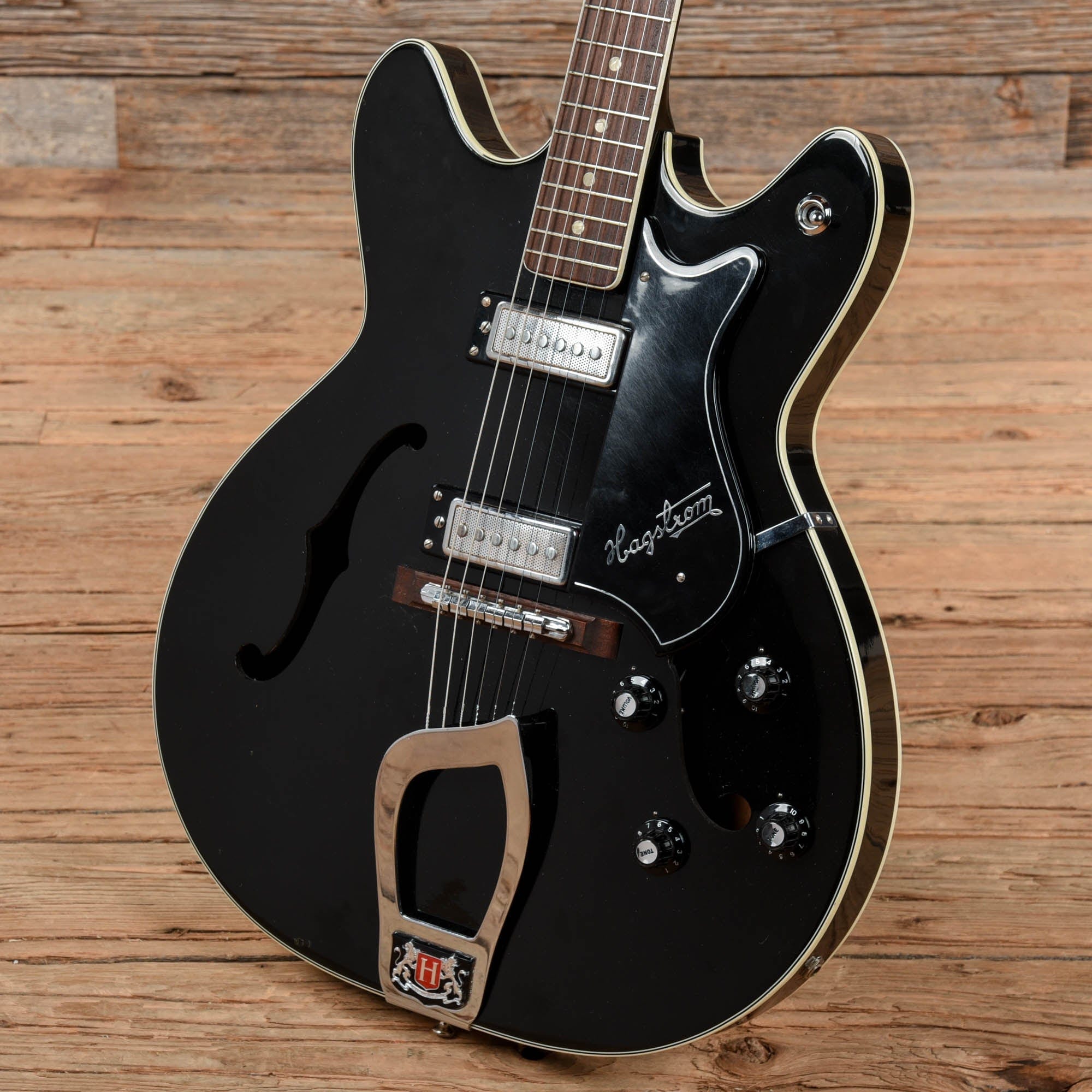 Hagstrom Viking Black 1960s Electric Guitars / Semi-Hollow