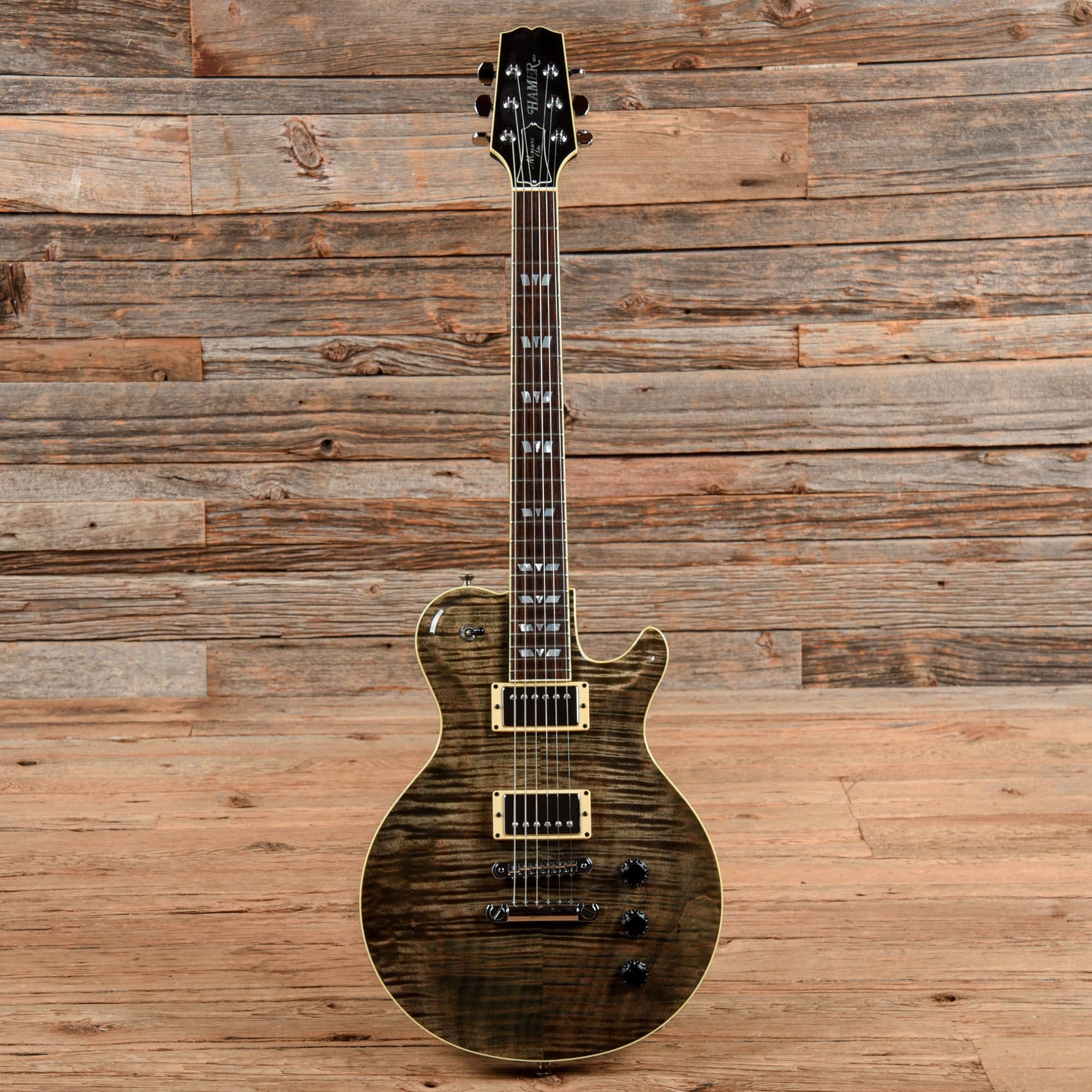 Hamer Monaco Elite Black Transparent Electric Guitars / Solid Body