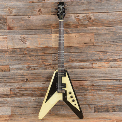 Hamer Vector Black and White Custom Finish 1980s Electric Guitars / Solid Body