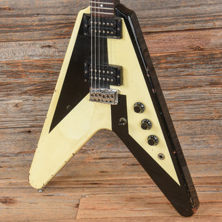 Hamer Vector Black and White Custom Finish 1980s – Chicago Music Exchange