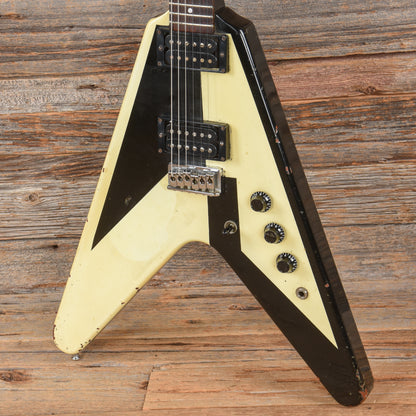 Hamer Vector Black and White Custom Finish 1980s Electric Guitars / Solid Body