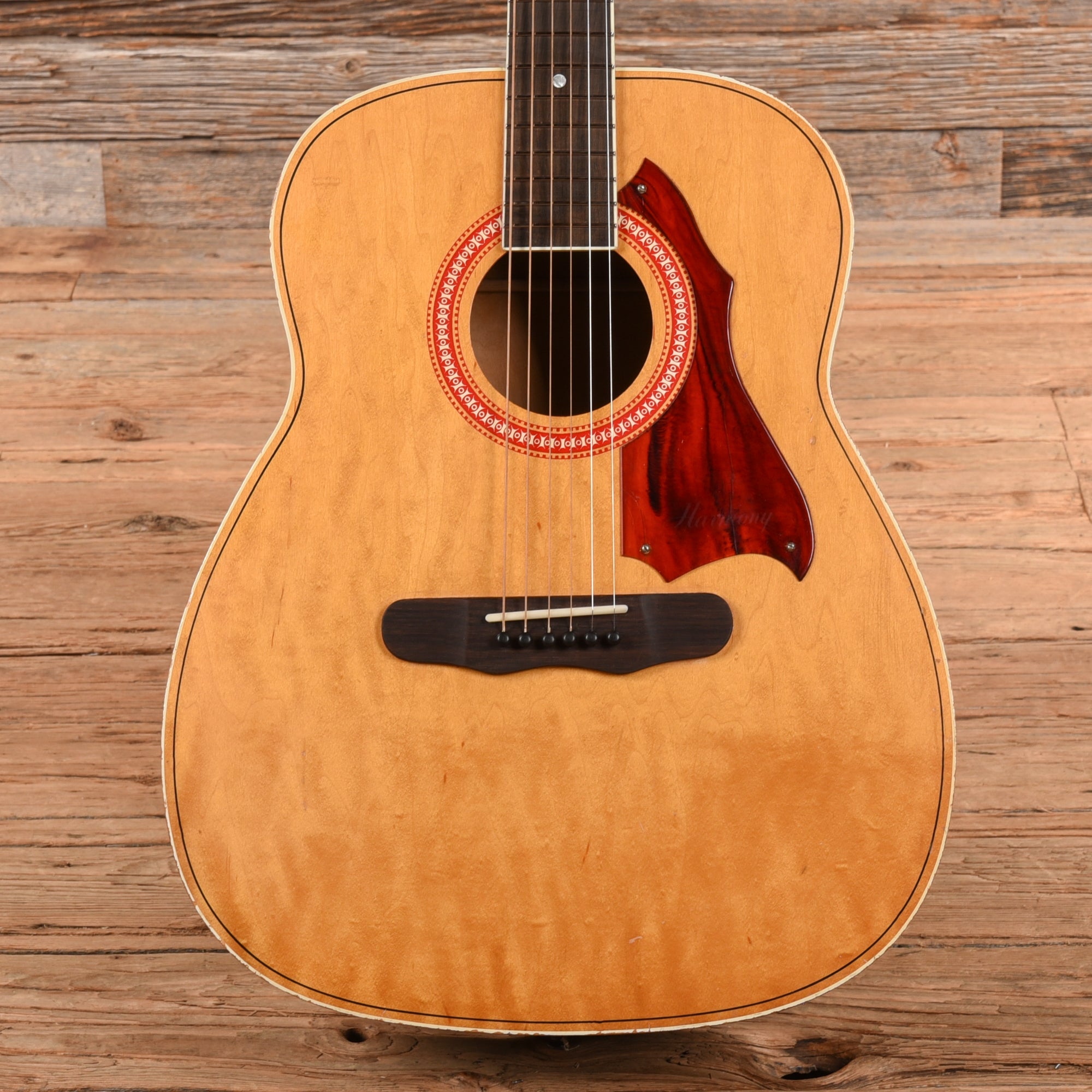 Harmony H168 X-Brace Conversion Natural 1960s Acoustic Guitars / Dreadnought