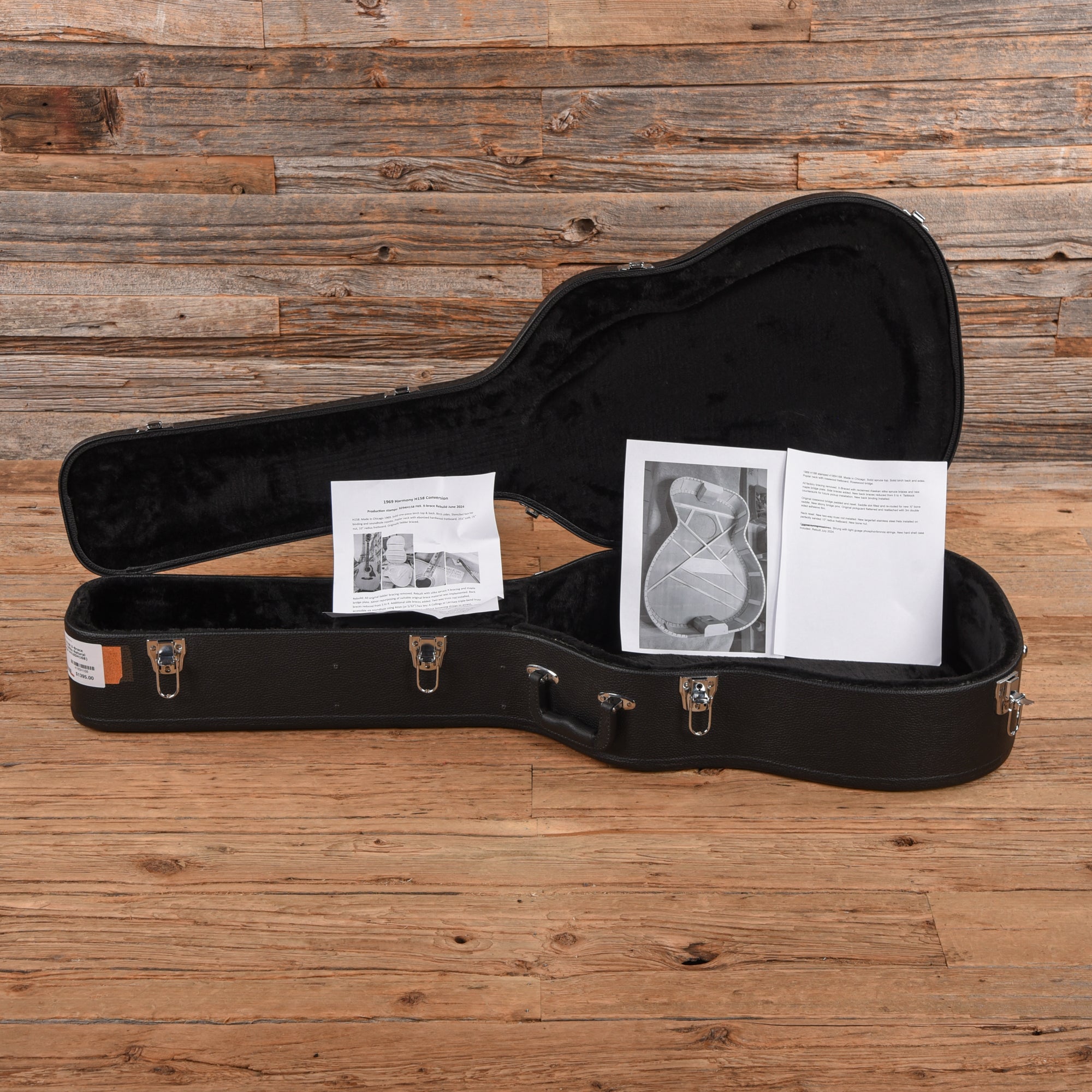 Harmony H168 X-Brace Conversion Natural 1960s Acoustic Guitars / Dreadnought