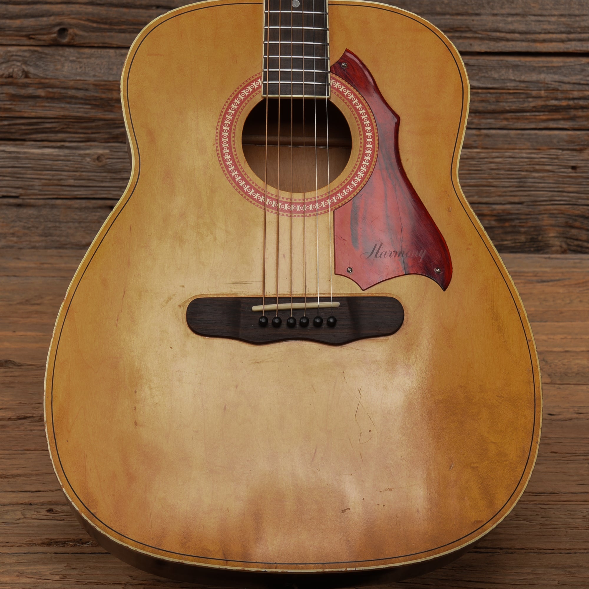 Harmony H168 X-Brace Conversion Natural 1960s Acoustic Guitars / Dreadnought