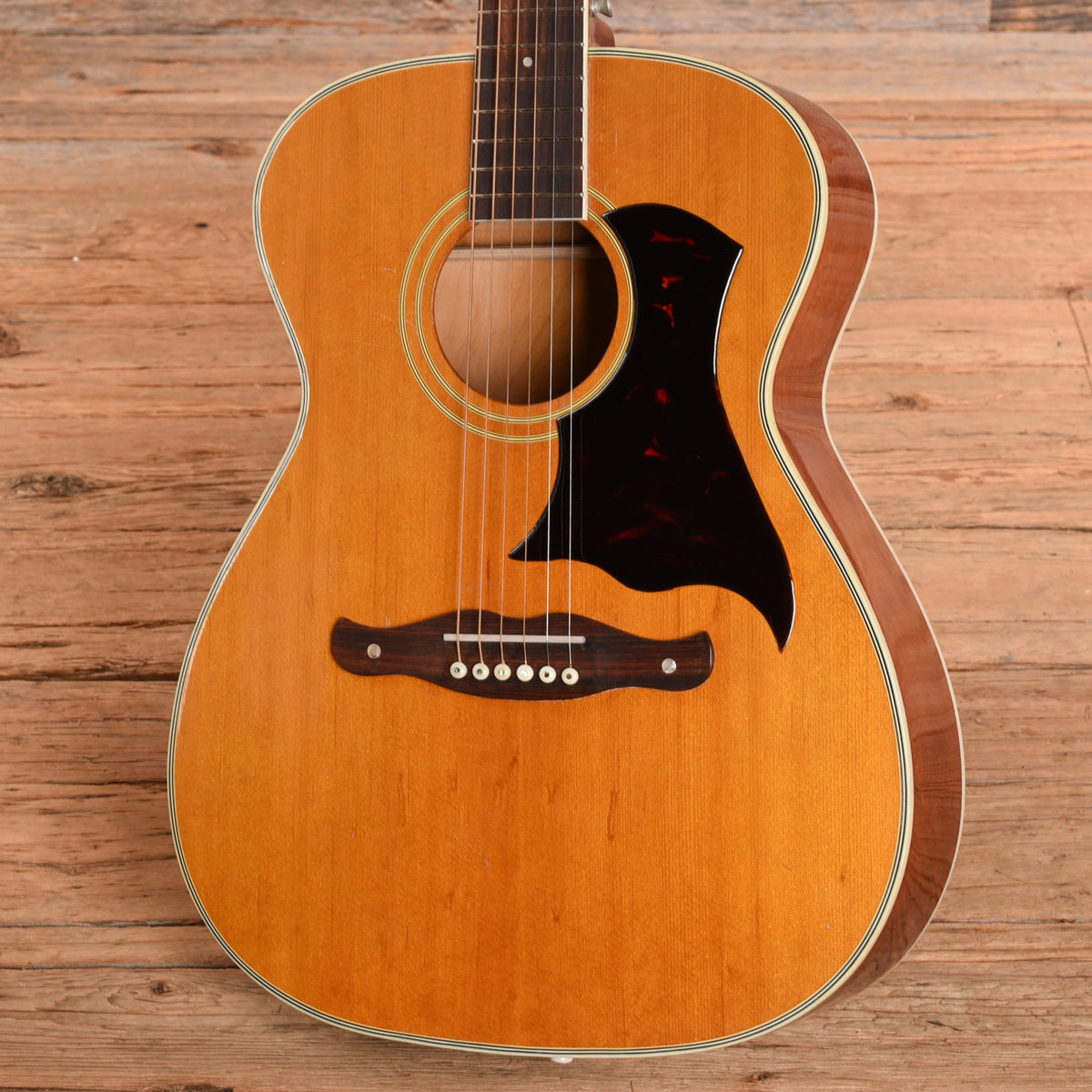 Harmony H-166 X-Brace Conversion Natural 1970s Acoustic Guitars