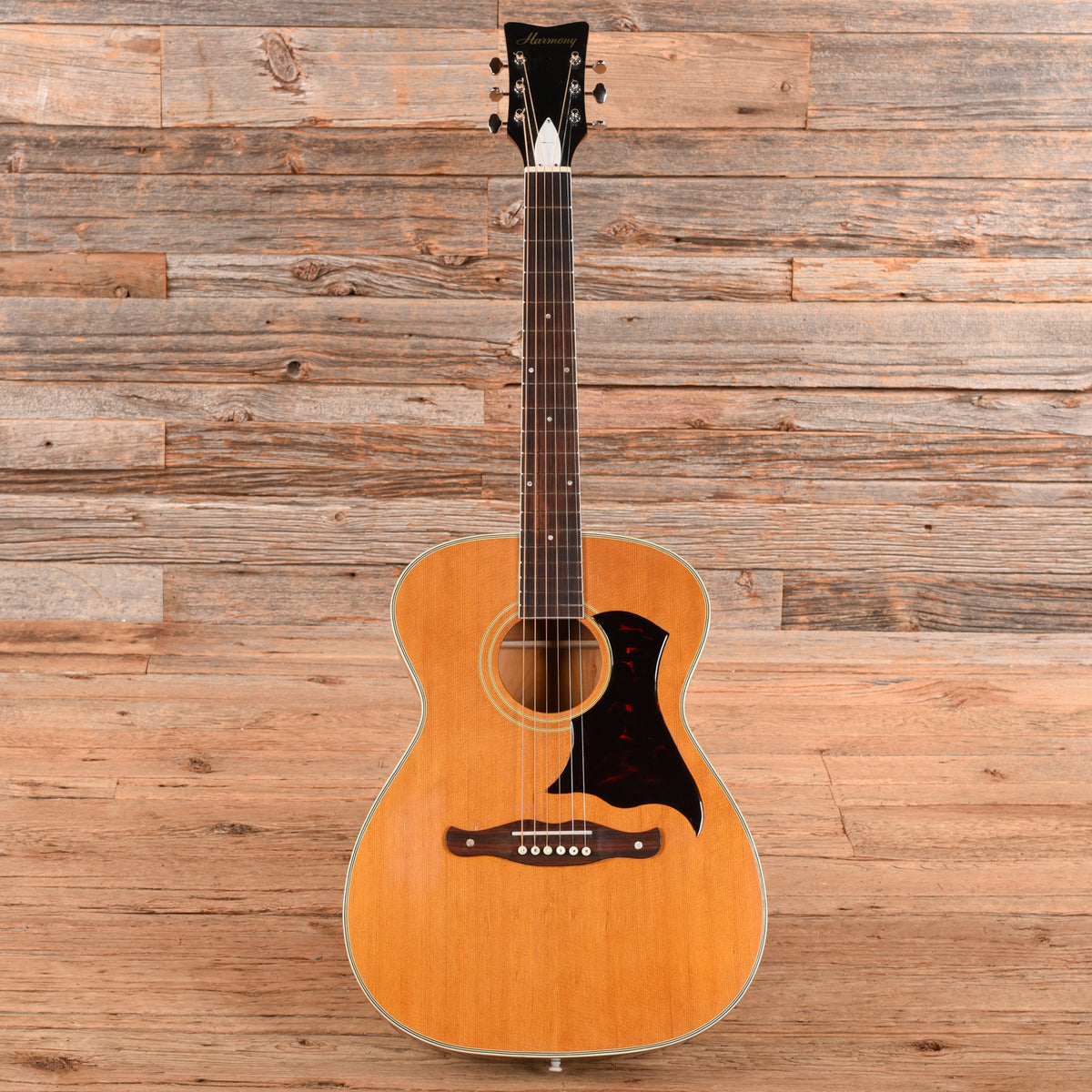 Harmony H-166 X-Brace Conversion Natural 1970s Acoustic Guitars