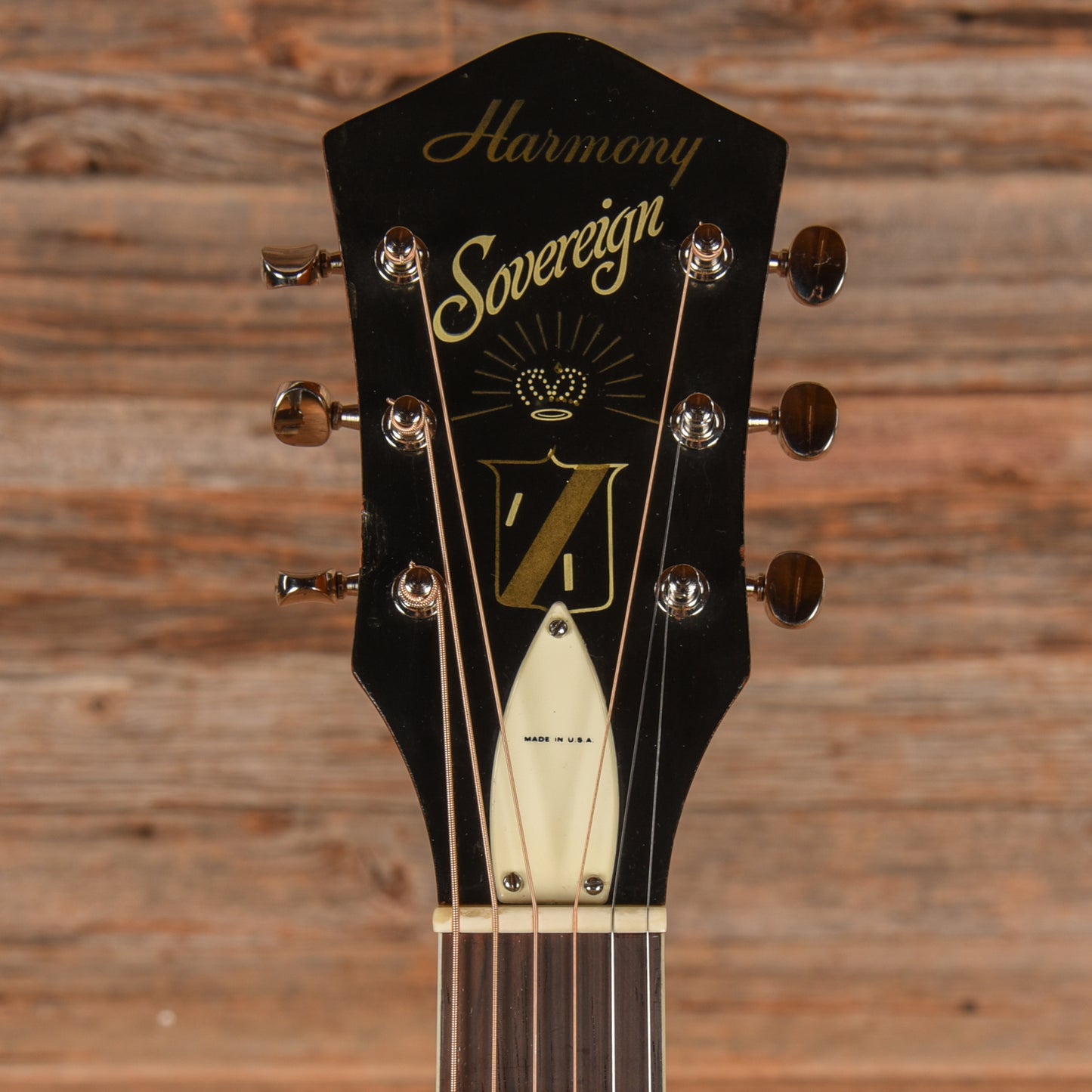 Harmony H1203 Sovereign X-Braced Conversion Natural 1960s Acoustic Guitars