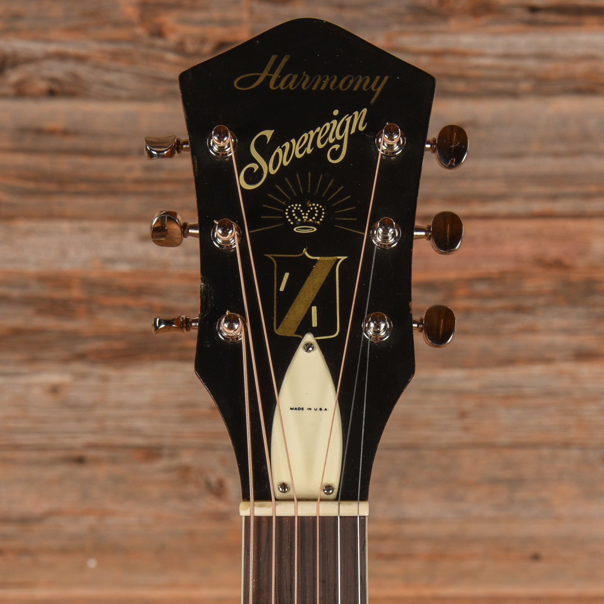 Harmony H1203 Sovereign X-Braced Conversion Natural 1960s Acoustic Guitars