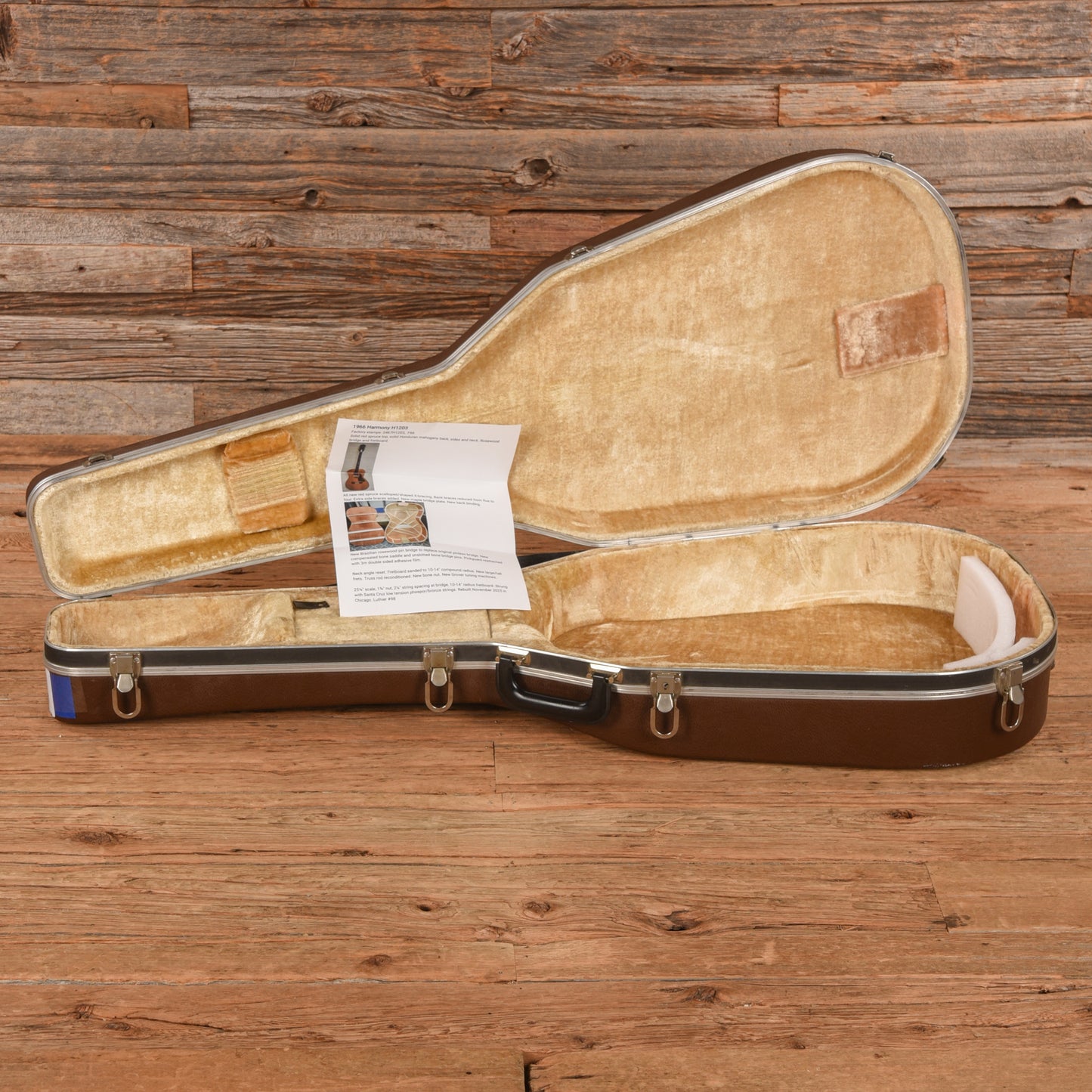 Harmony H1203 Sovereign X-Braced Conversion Natural 1960s Acoustic Guitars