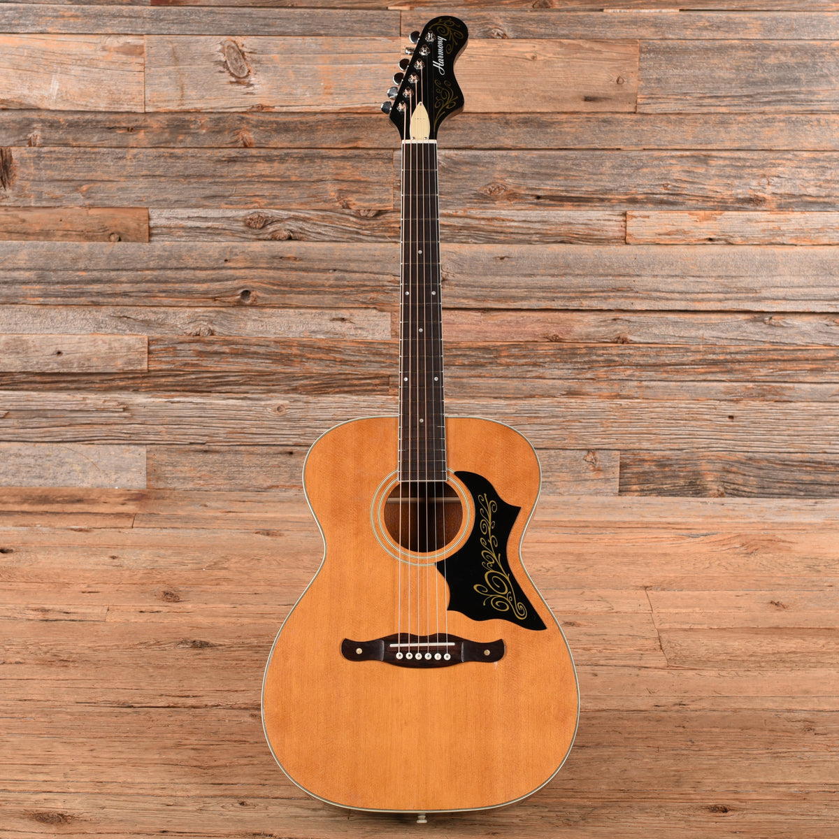 Harmony H180 X-Brace Conversion Natural 1960s Acoustic Guitars