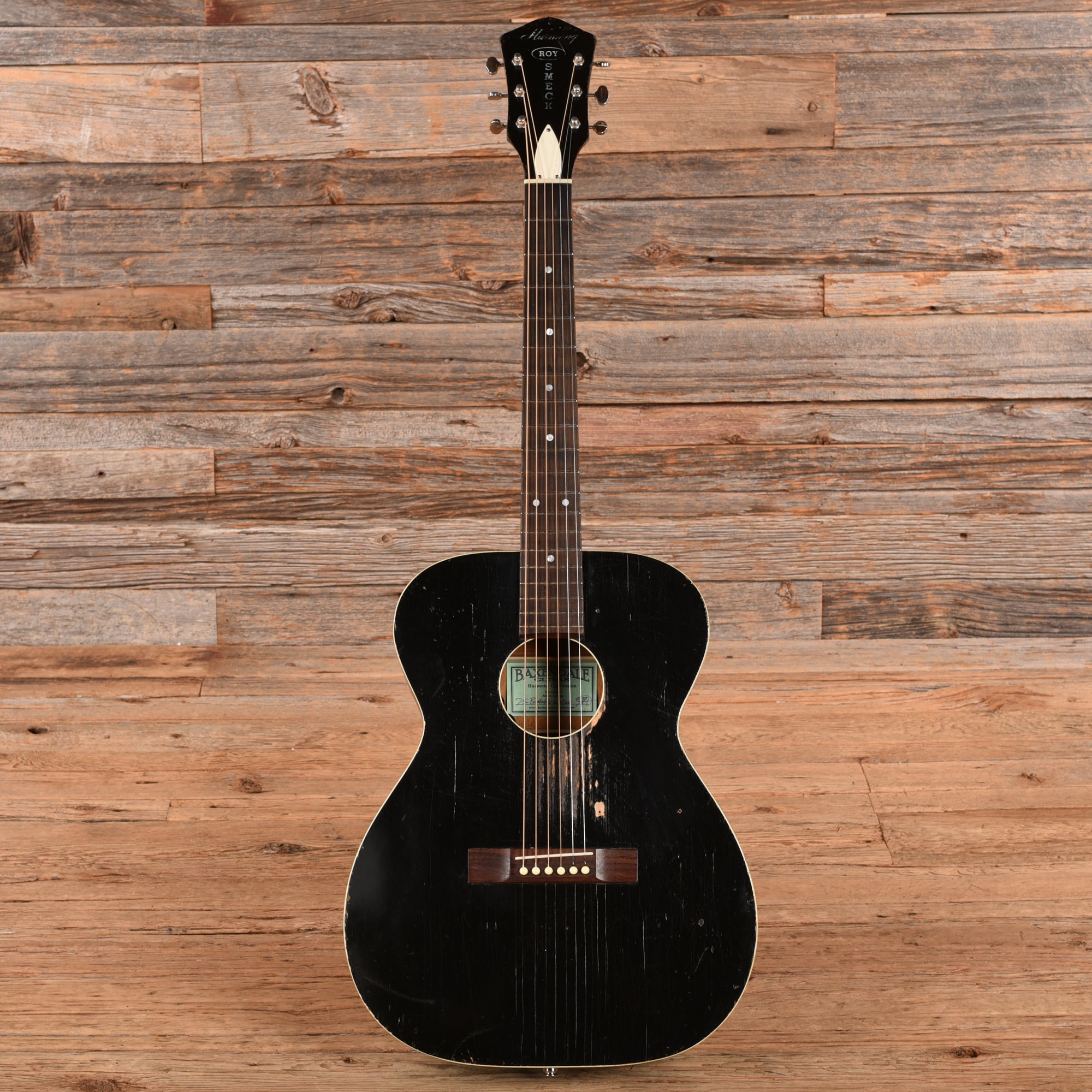 Harmony Roy Smeck Baxendale X-Brace Conversion Black 1960s Acoustic Guitars