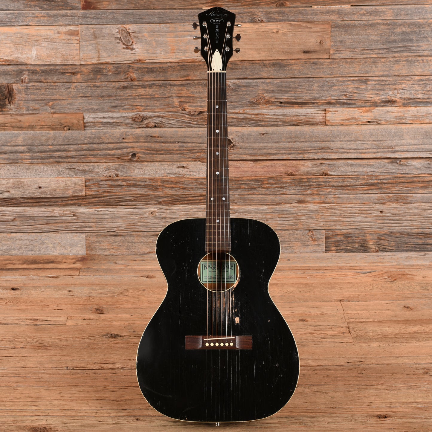Harmony Roy Smeck Baxendale X-Brace Conversion Black 1960s Acoustic Guitars