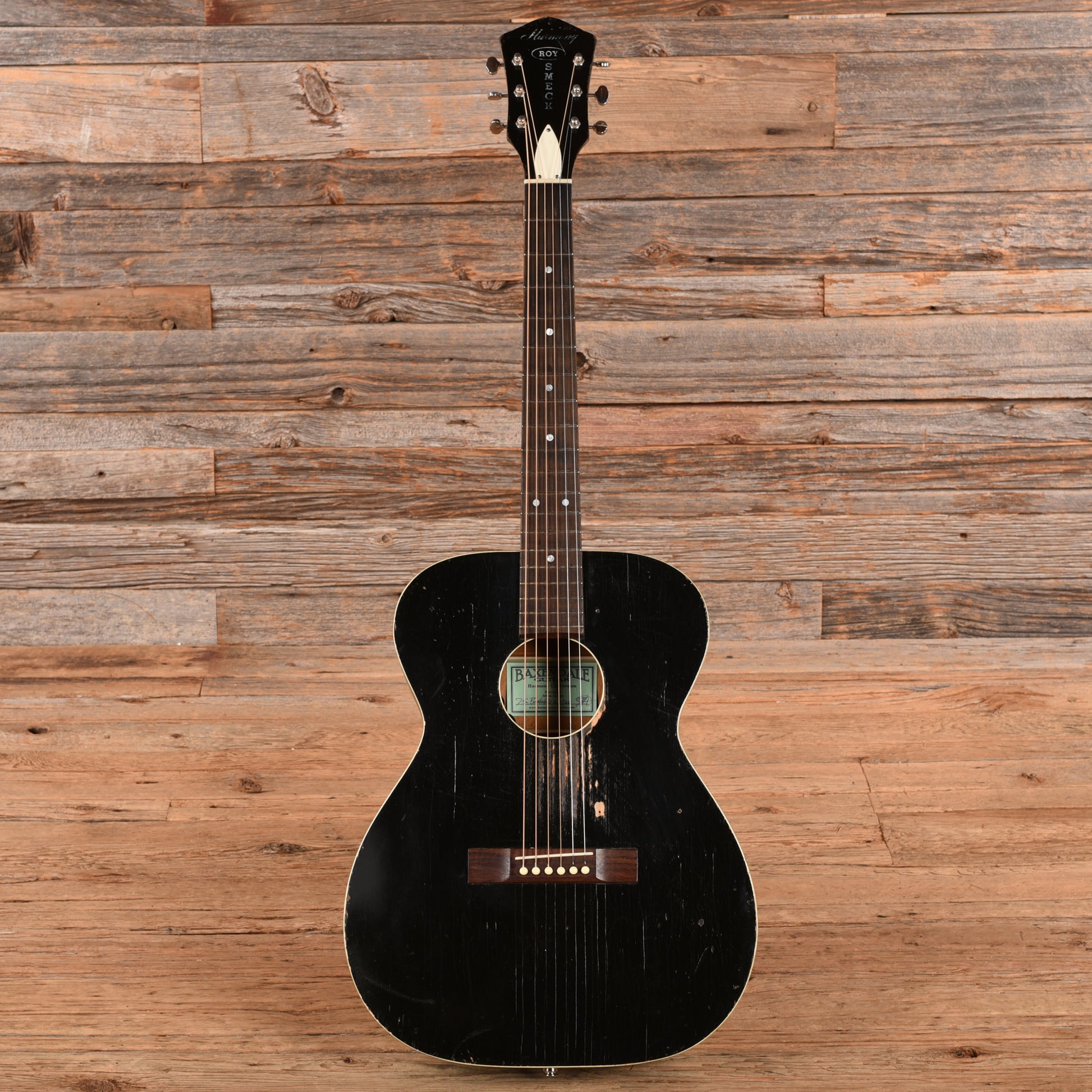 Harmony Roy Smeck Baxendale X-Brace Conversion Black 1960s Acoustic Guitars