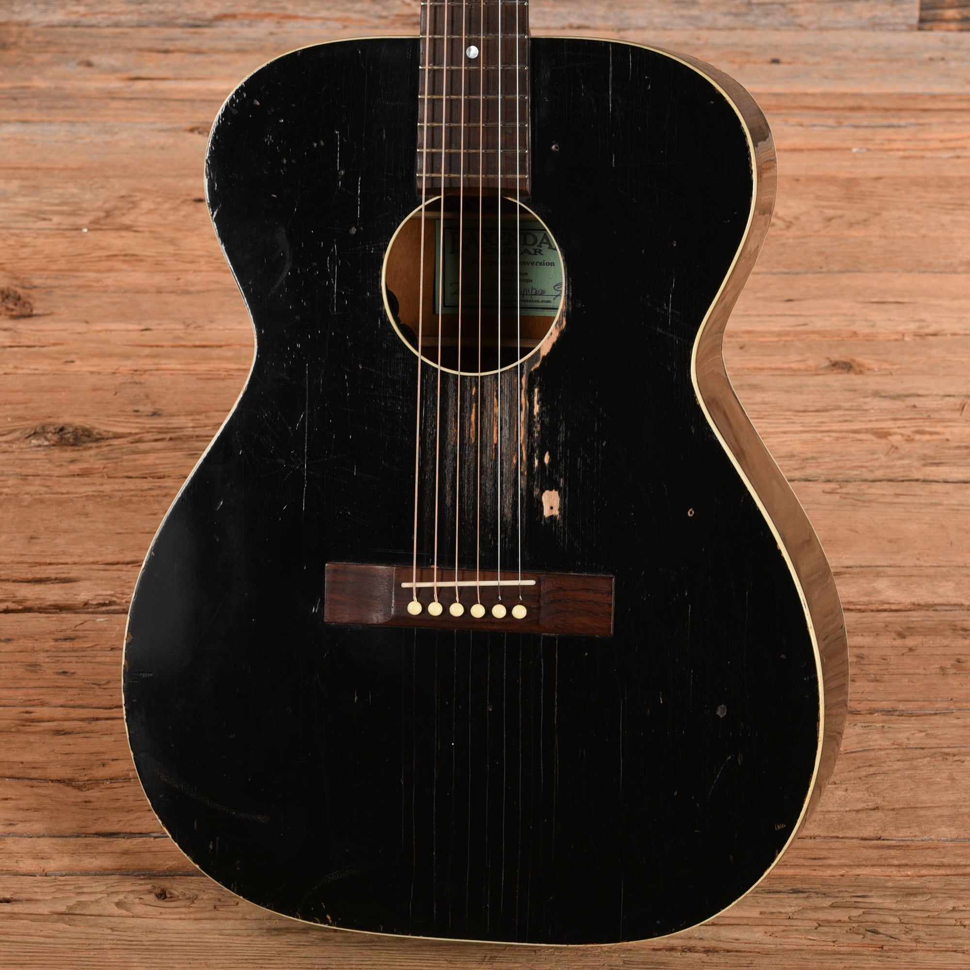 Harmony Roy Smeck Baxendale X-Brace Conversion Black 1960s Acoustic Guitars
