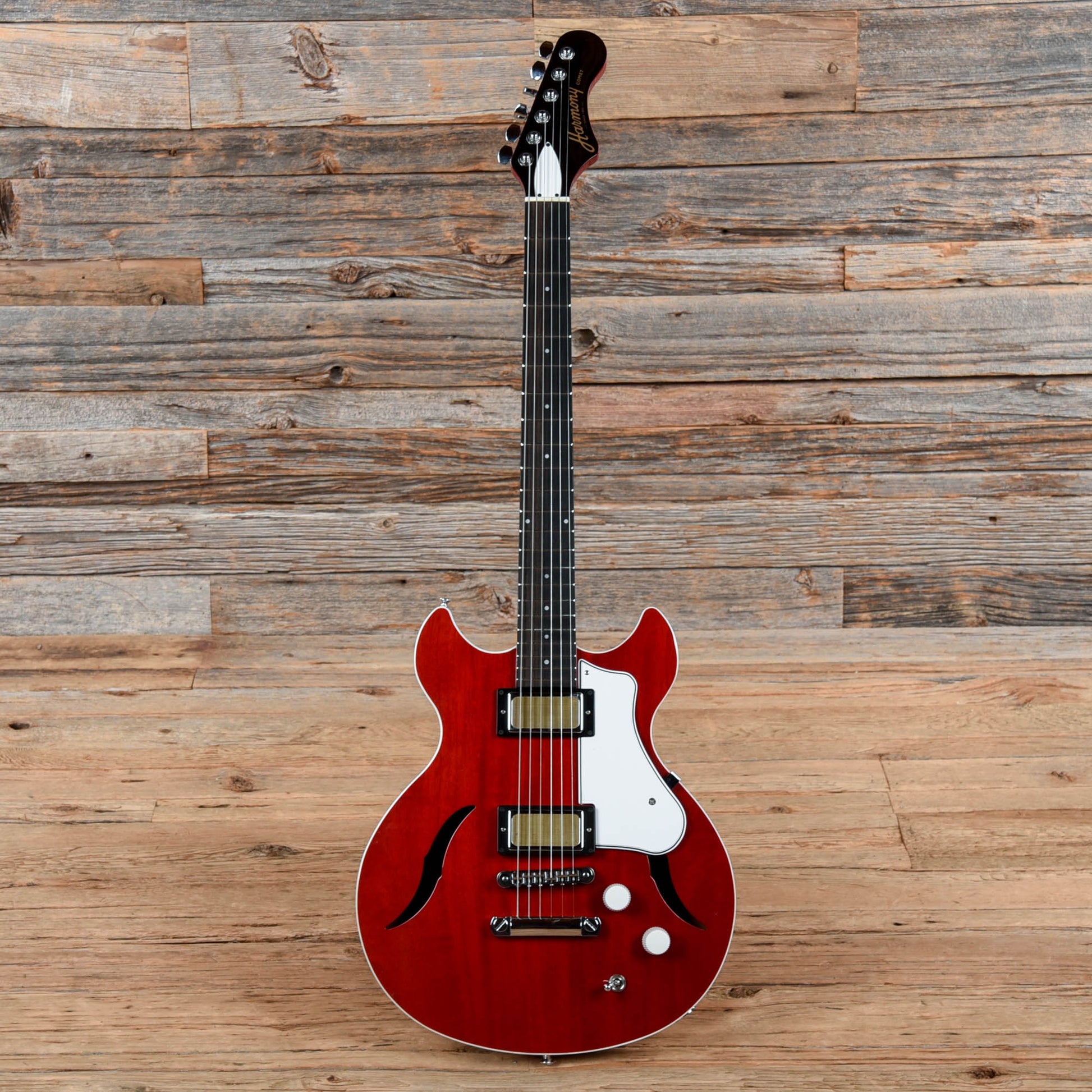 Harmony Comet Transparent Red Electric Guitars / Hollow Body