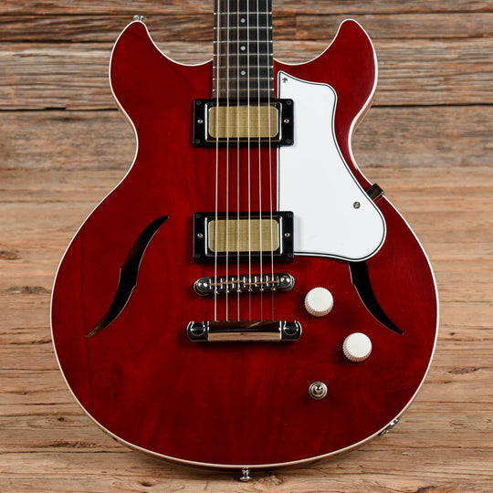 Harmony Comet Transparent Red Electric Guitars / Semi-Hollow