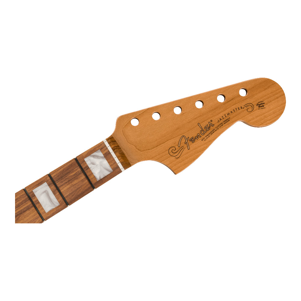 Fender Roasted Jazzmaster Neck, Block Inlays, 22 Medium Jumbo Frets, 9.5" Radius, Pau Ferro, Modern C Shape