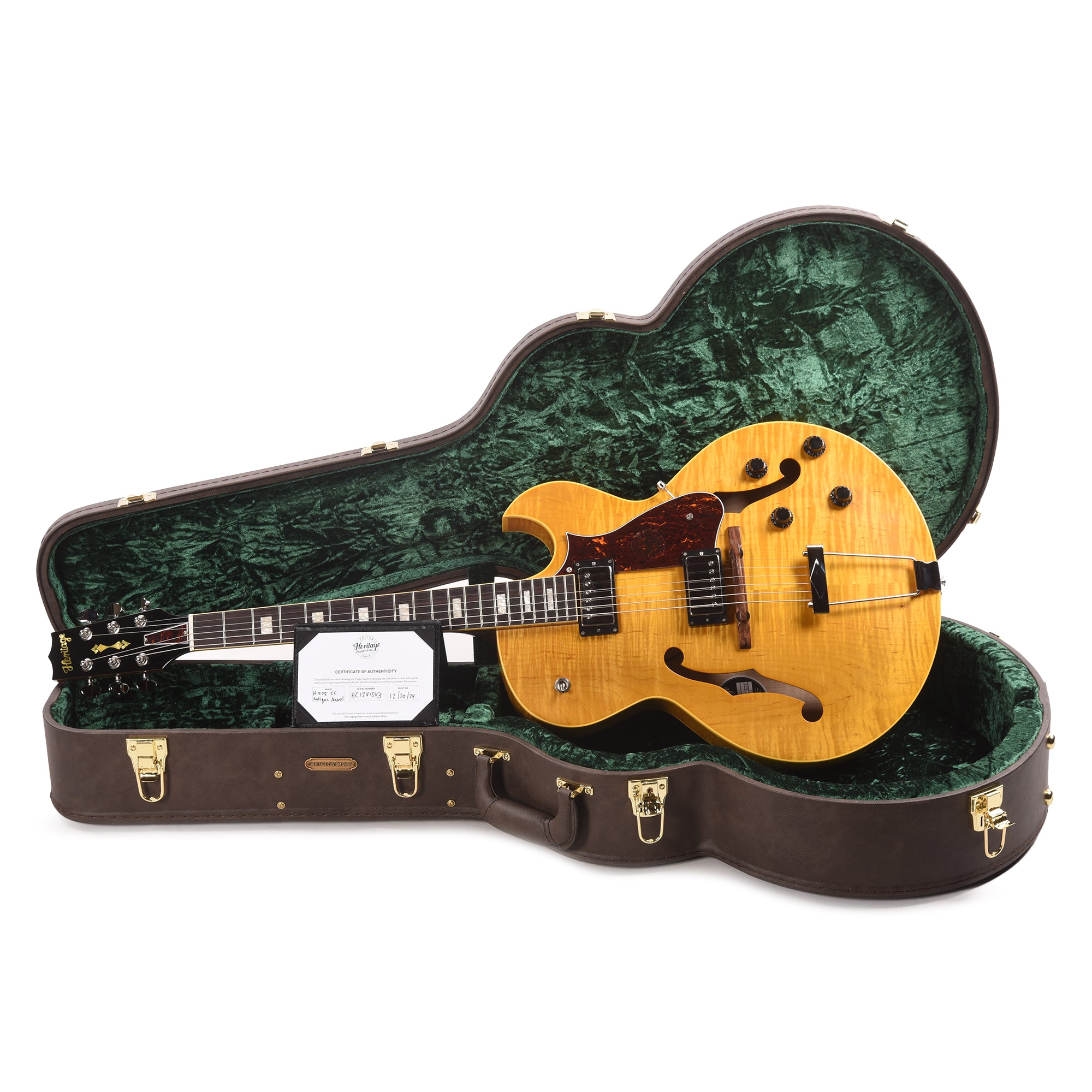 Heritage Custom Shop Core H-575 Hollow Body Antique Natural Electric Guitars / Archtop