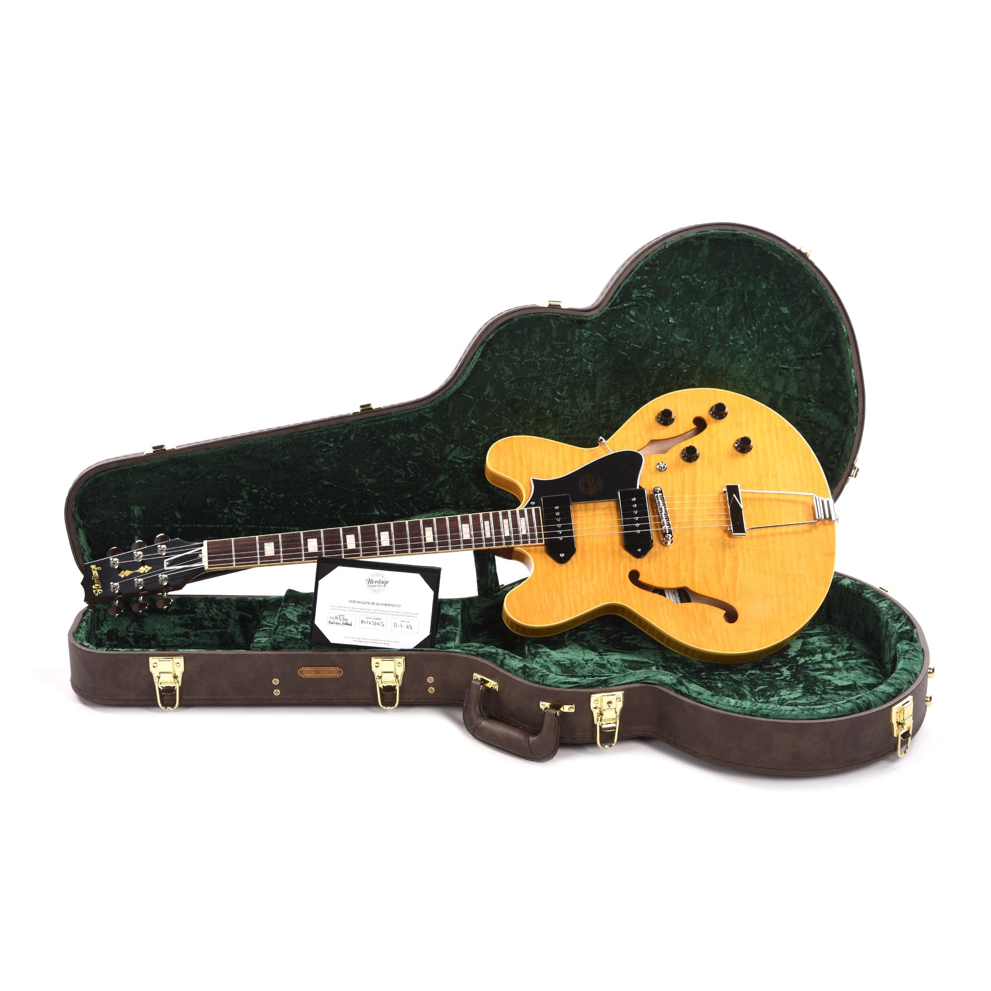 Heritage Custom Shop Core H-530 Hollow Body Antique Natural Electric Guitars / Hollow Body