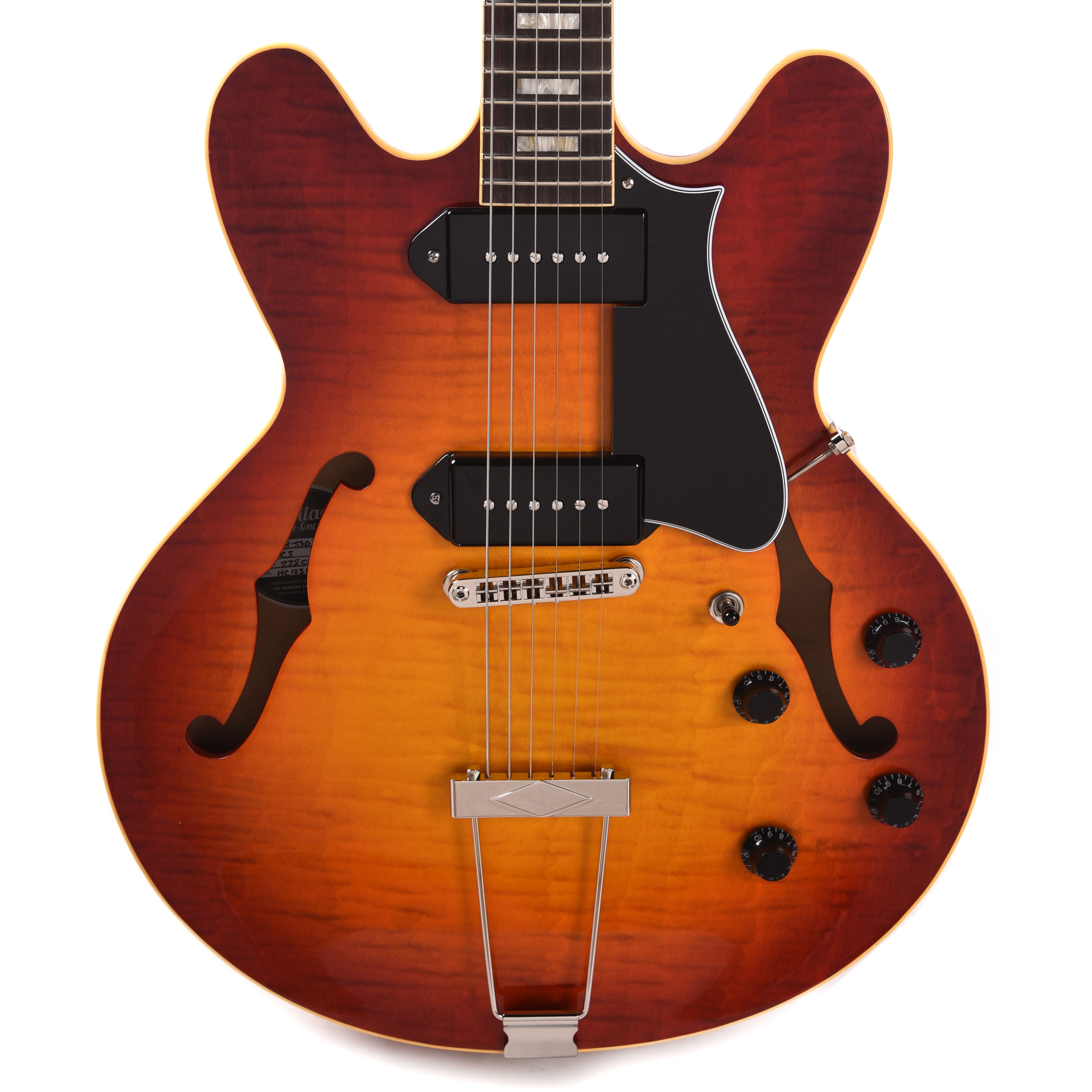 Heritage Custom Shop Core H-530 Hollow Body Dark Cherry Sunburst Electric Guitars / Hollow Body
