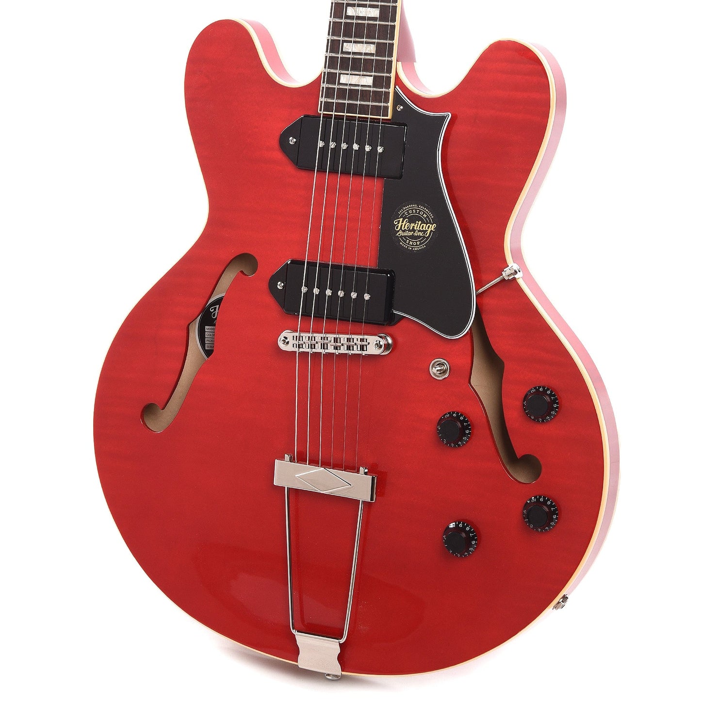 Heritage Custom Shop Core H-530 Hollow Body Transparent Cherry Electric Guitars / Hollow Body