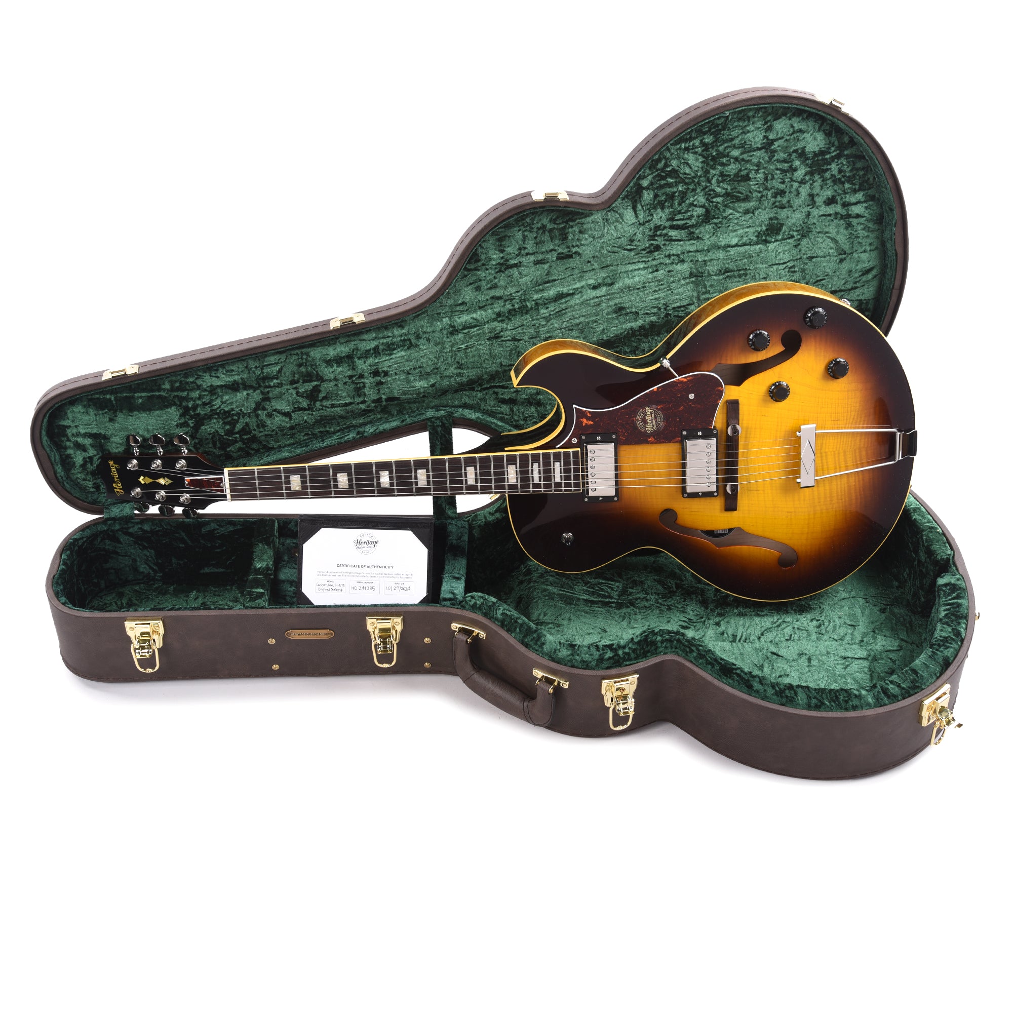 Heritage Custom Shop Core H-575 Hollow Body Original Sunburst Electric Guitars / Hollow Body
