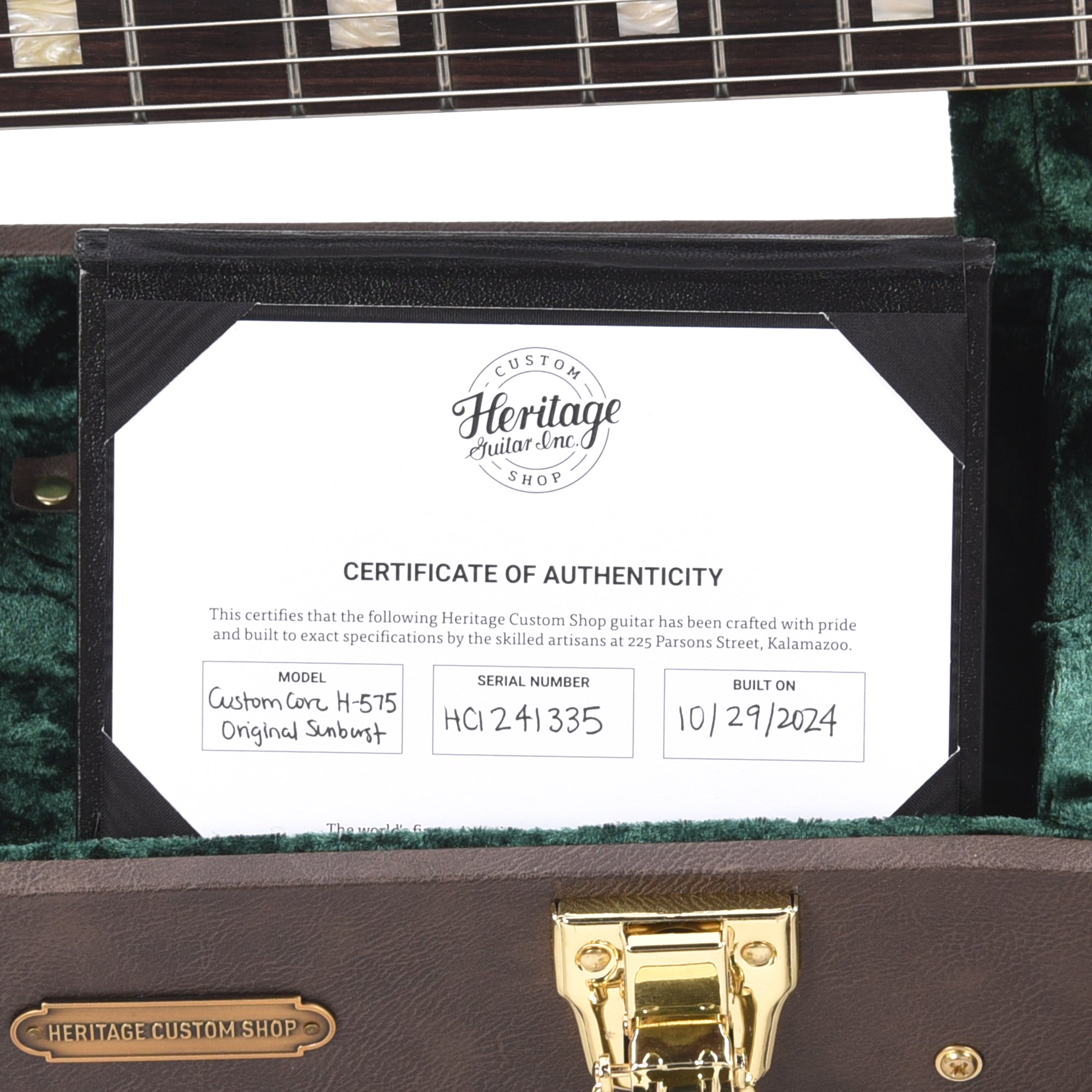 Heritage Custom Shop Core H-575 Hollow Body Original Sunburst Electric Guitars / Hollow Body