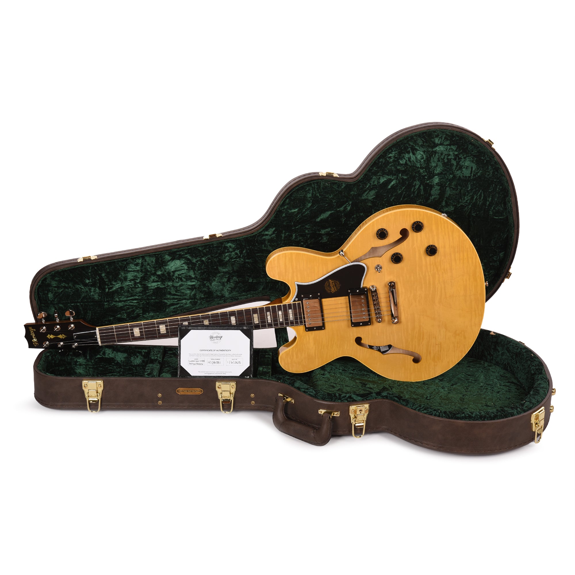 Heritage Custom Shop Core H-535 Semi-Hollow Body Antique Natural Electric Guitars / Semi-Hollow