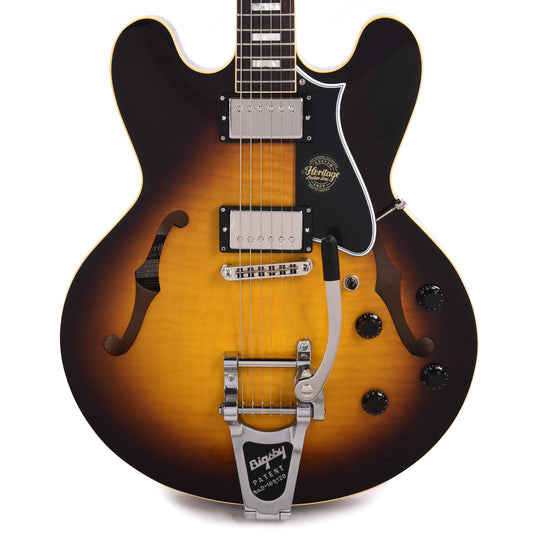 Heritage Custom Shop Core H-535 Semi-Hollow Body Original Sunburst w/Bigsby Electric Guitars / Semi-Hollow