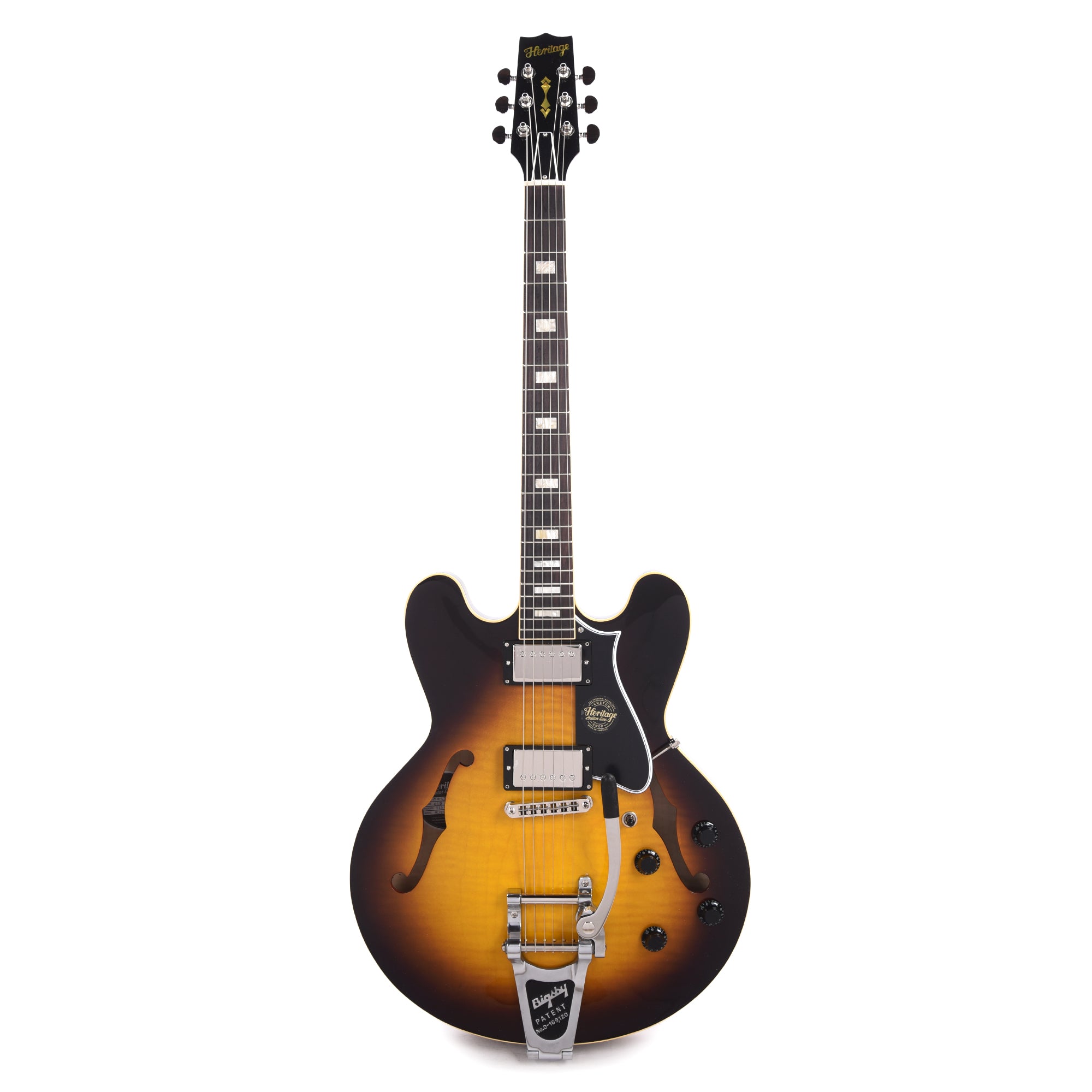 Heritage Custom Shop Core H-535 Semi-Hollow Body Original Sunburst w/Bigsby Electric Guitars / Semi-Hollow