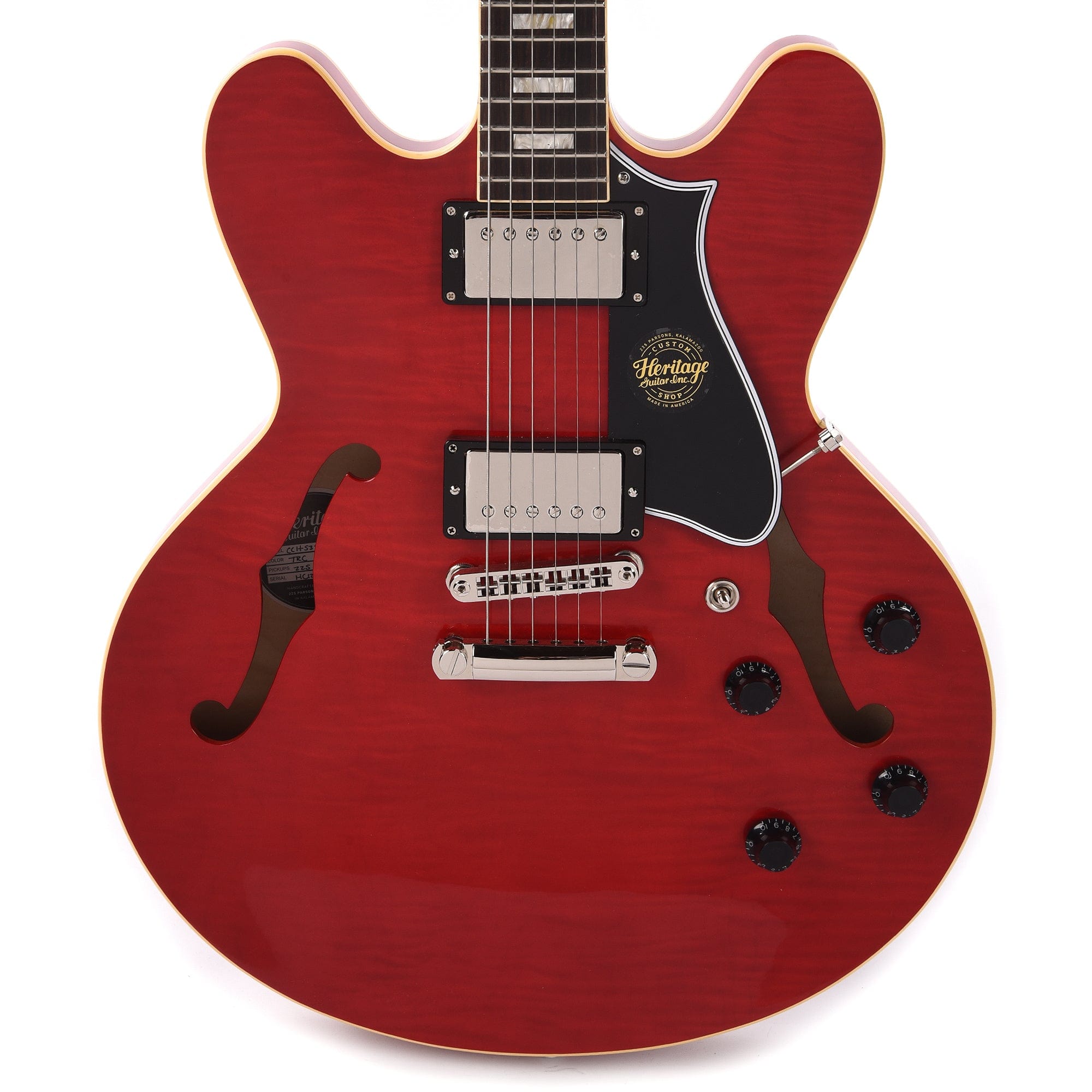 Custom H Heritage Custom Shop Core H-535 Semi-Hollow Body Transparent Cherry ...