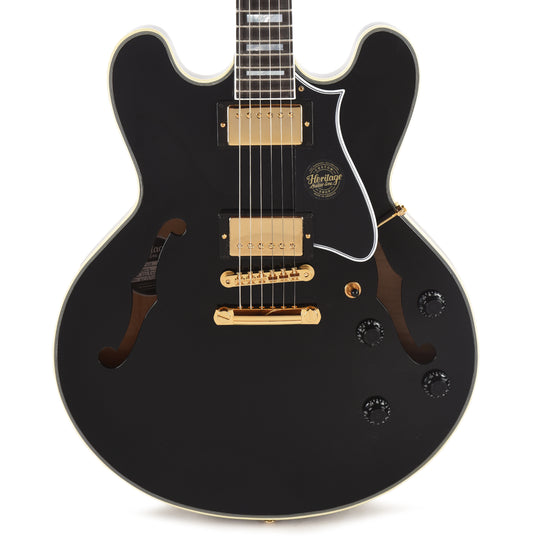Heritage Custom Shop Core H-555 Semi-Hollow Ebony Electric Guitars / Semi-Hollow