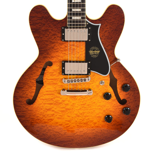 Heritage Custom Shop Core Special Edition H-535 Blistered Maple Almond Sunburst Electric Guitars / Semi-Hollow