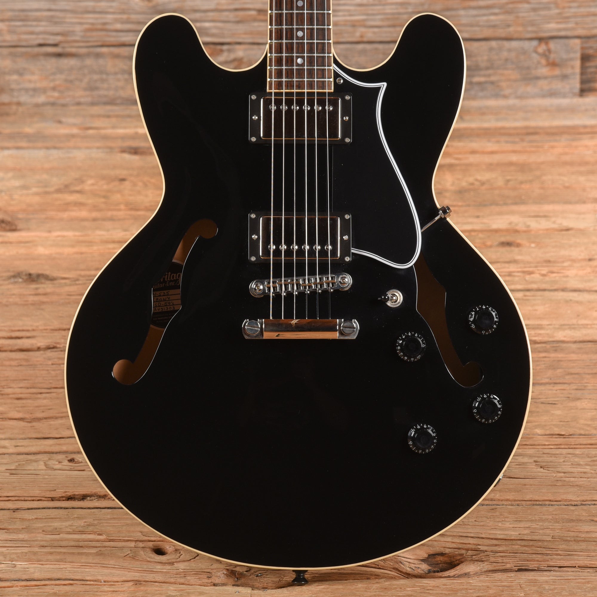 Heritage H-535 Ebony 2024 Electric Guitars / Semi-Hollow
