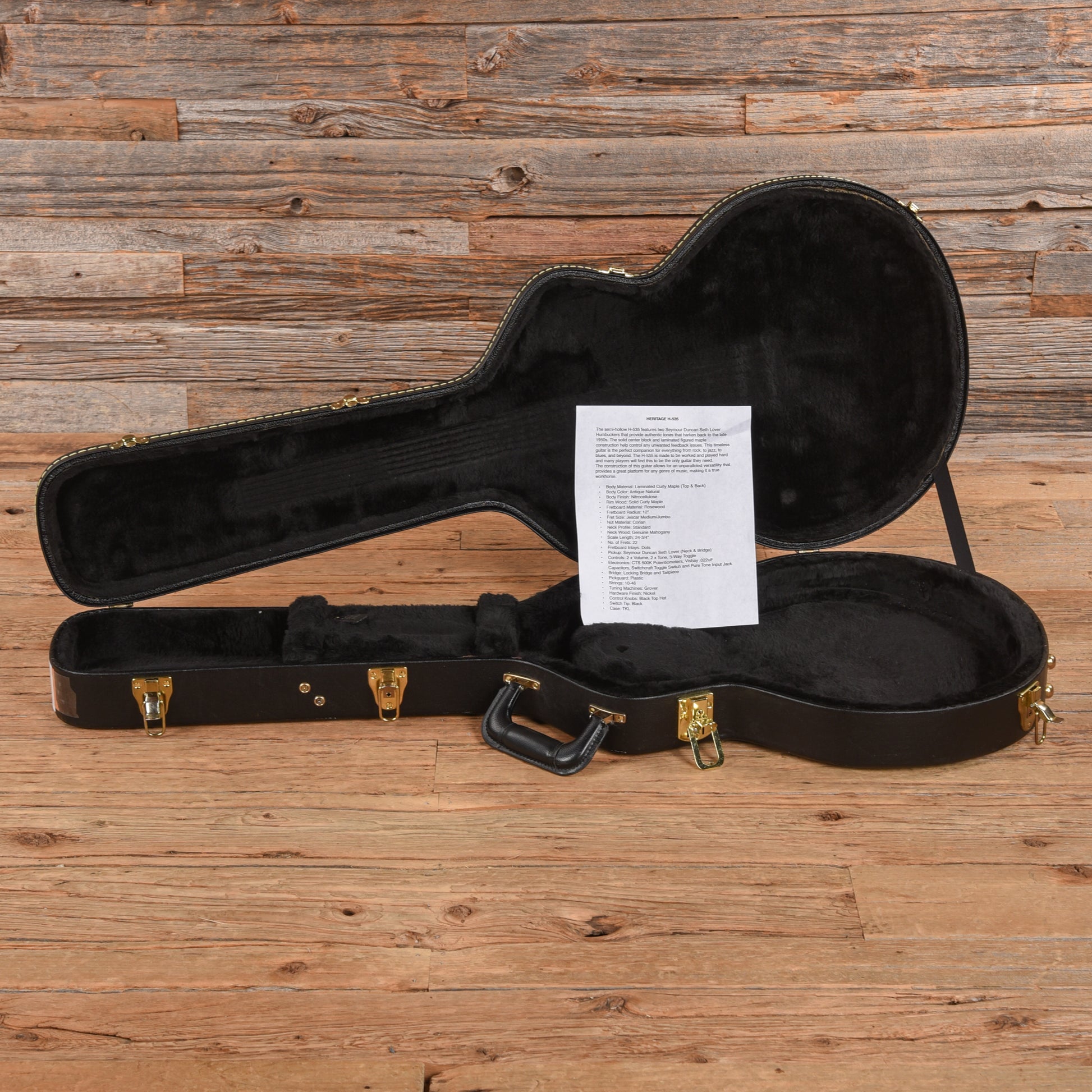Heritage H-535 Standard Antique Natural 2019 Electric Guitars / Semi-Hollow
