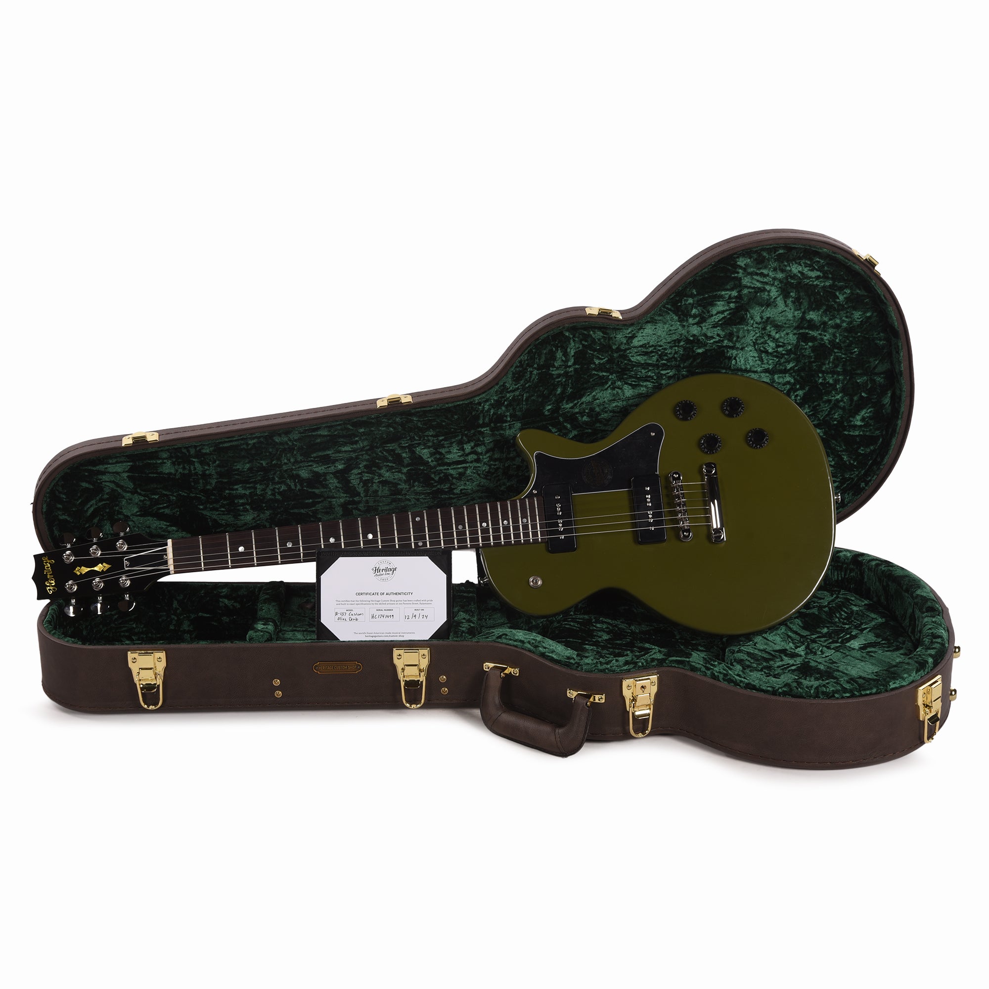 Heritage Custom Shop Core H-137 Olive Drab Electric Guitars / Solid Body