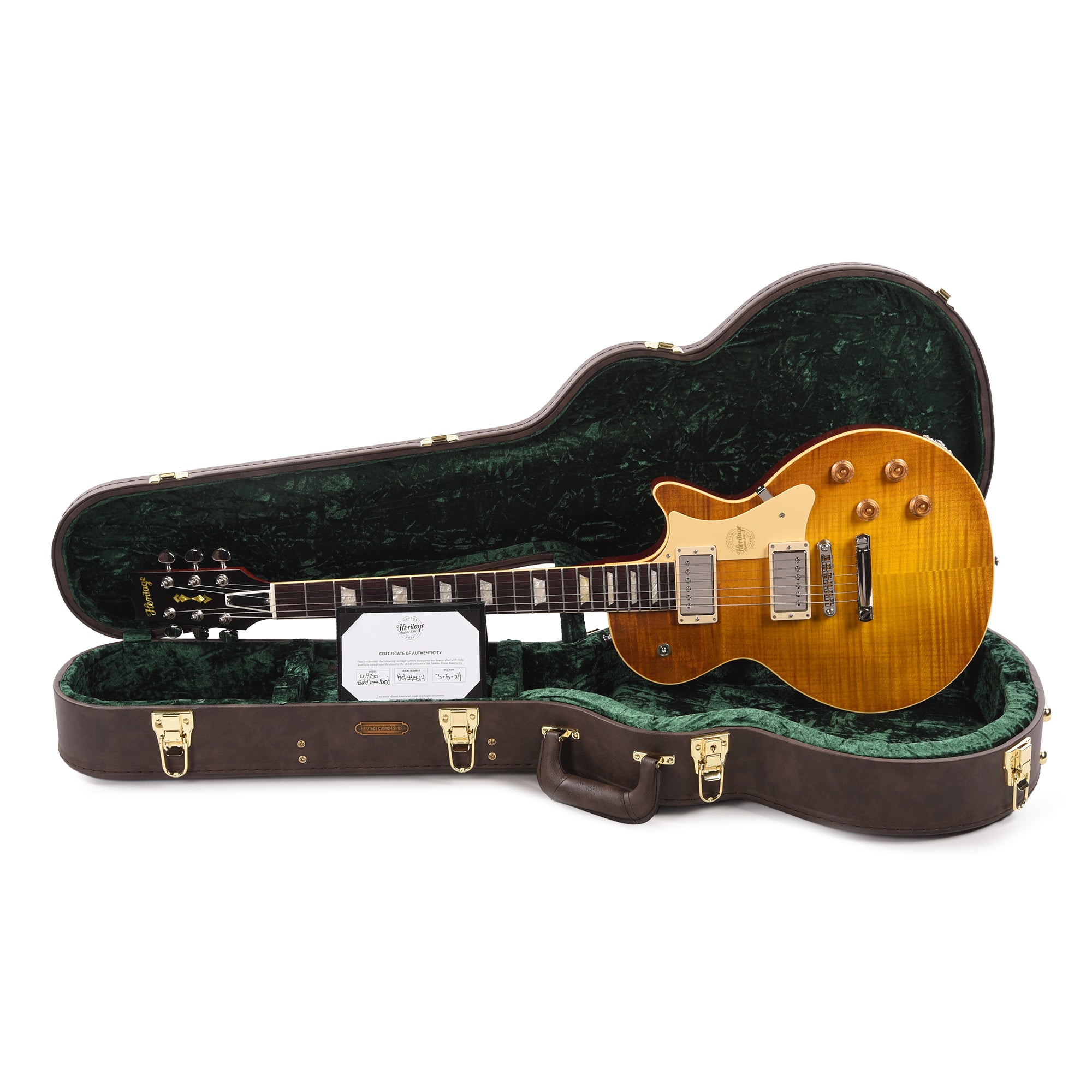 Heritage Custom Shop Core H-150 Dirty Lemon Burst w/CME Hand-Selected Top Electric Guitars / Solid Body