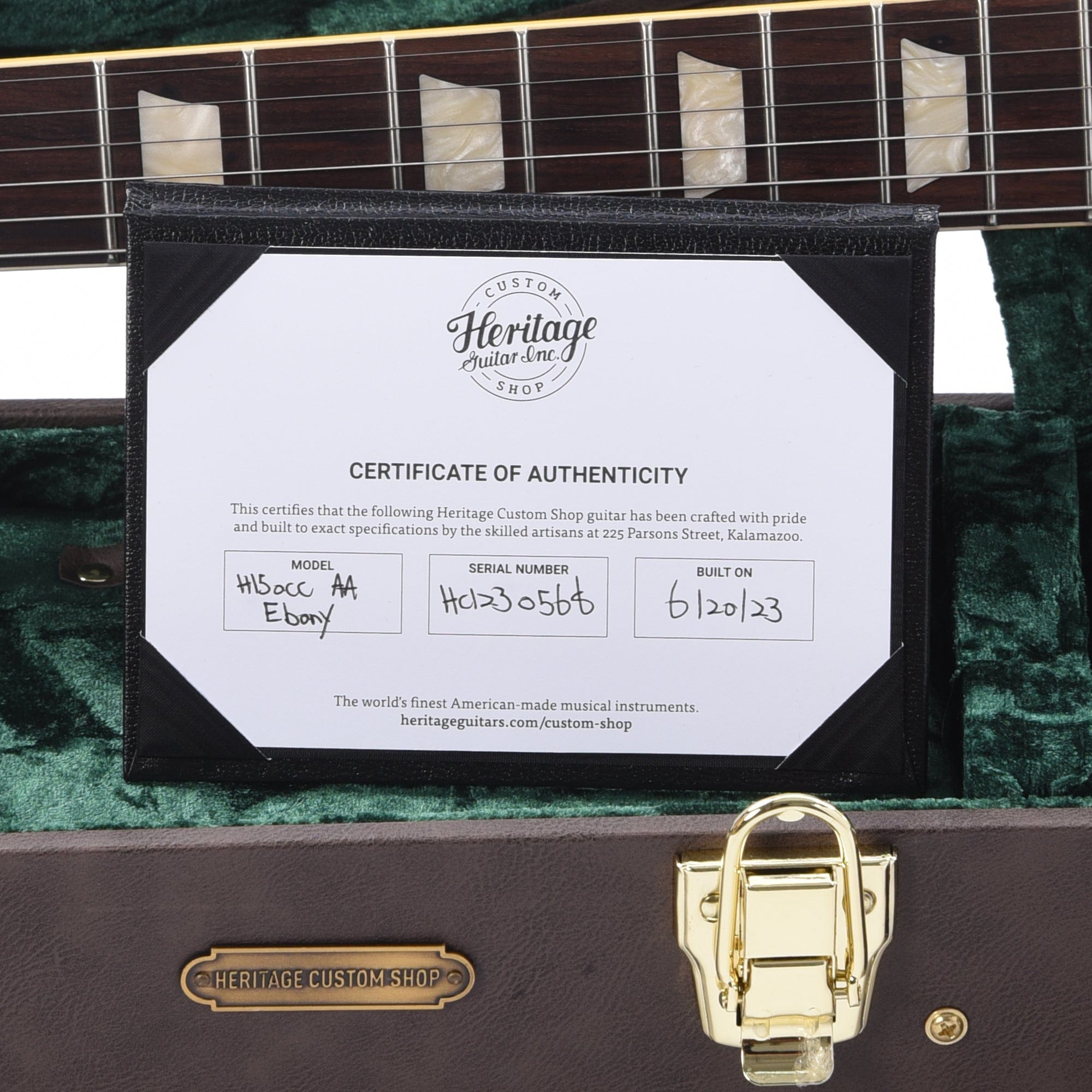 Heritage Custom Shop Core H-150 Ebony Artisan Aged Electric Guitars / Solid Body