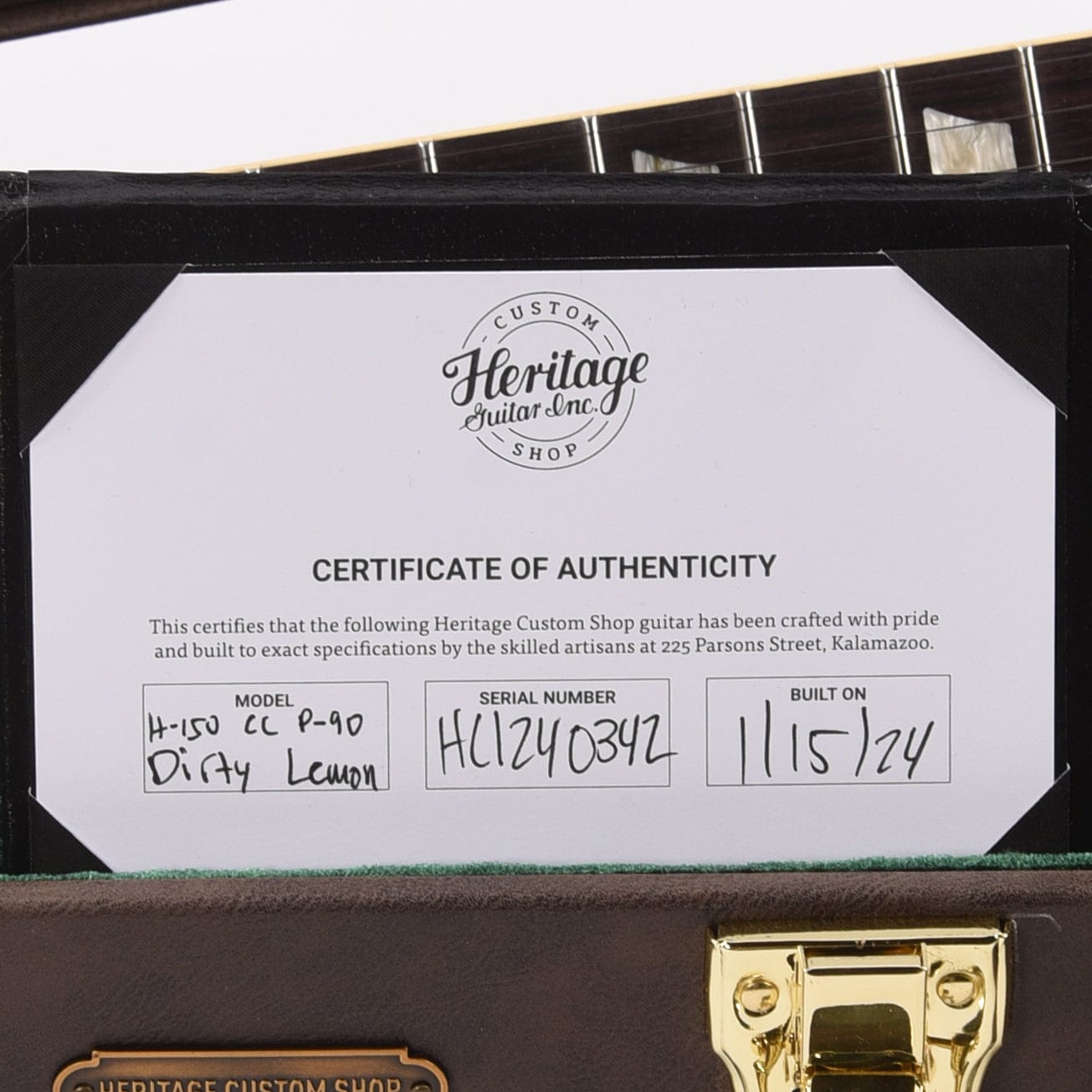 Heritage Custom Shop Core H-150 P90 Dirty Lemon Burst Electric Guitars / Solid Body