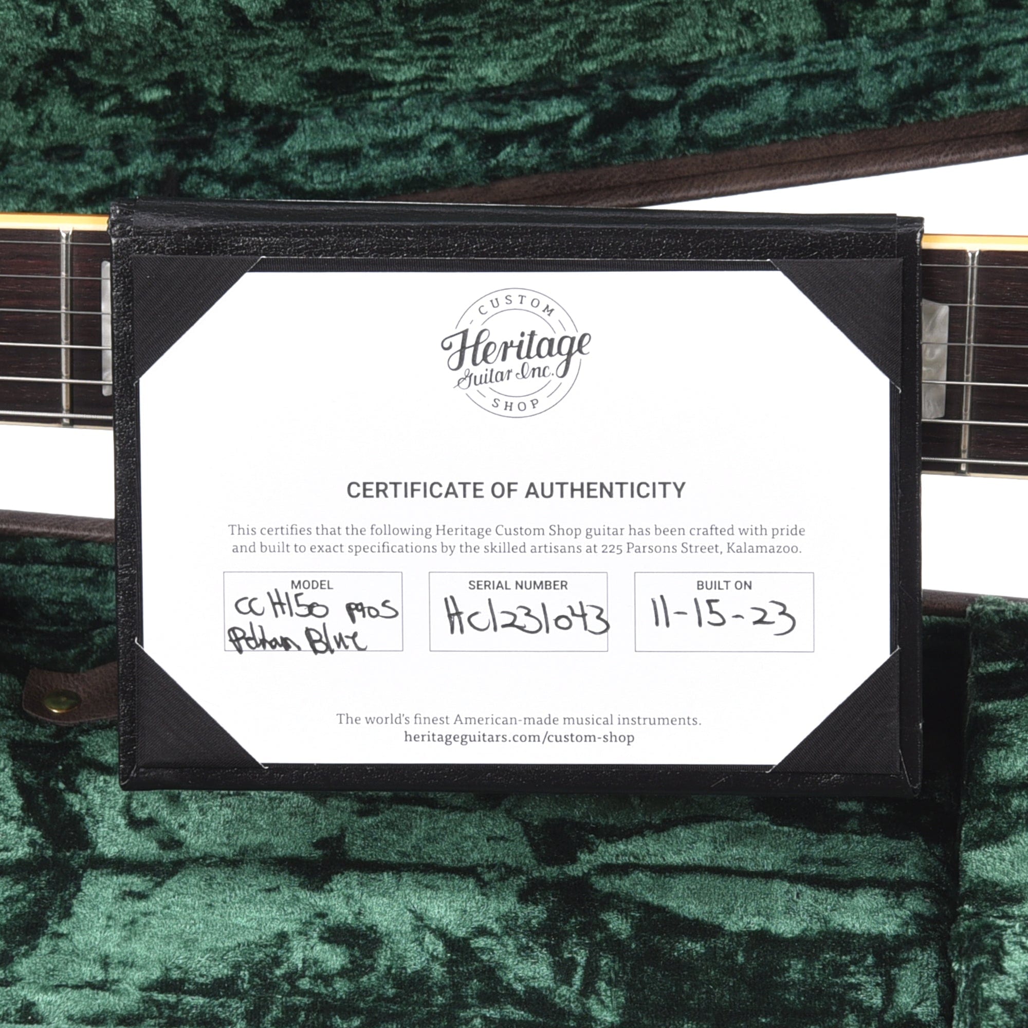 Heritage Custom Shop Core H-150 P90 Pelham Blue Electric Guitars / Solid Body