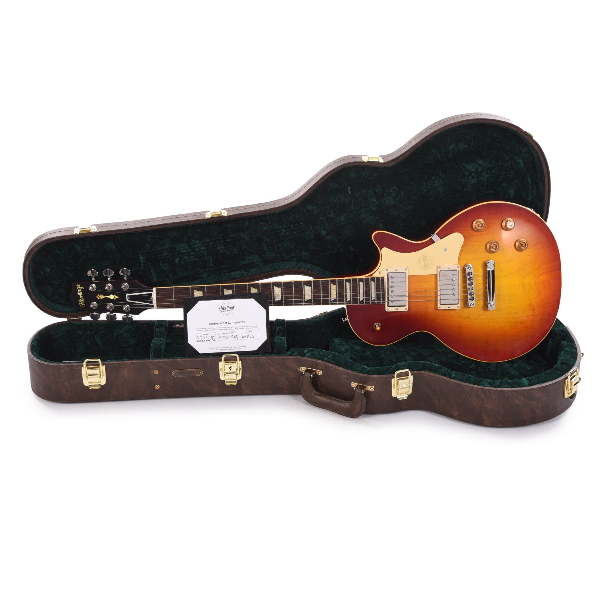 Heritage Custom Shop Core H-150 Plain Top Dark Cherry Sunburst Electric Guitars / Solid Body