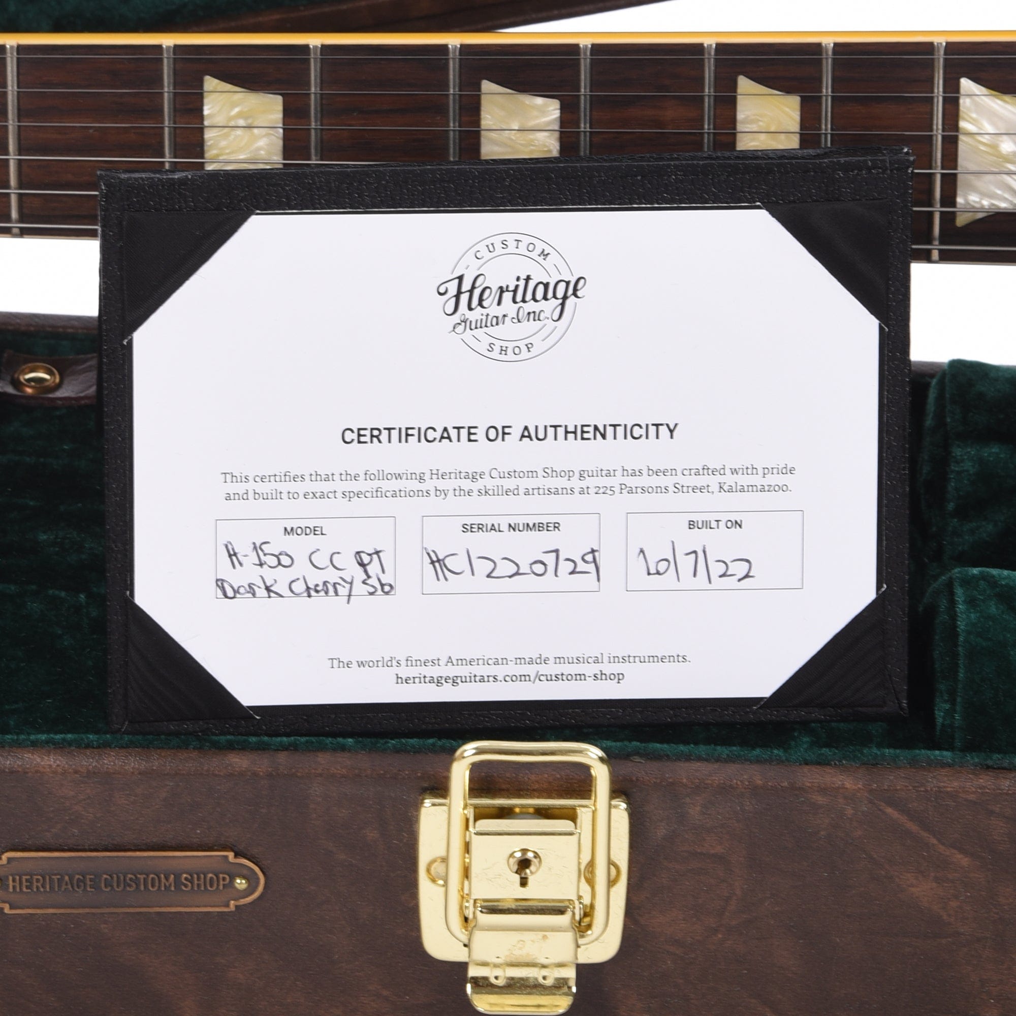 Heritage Custom Shop Core H-150 Plain Top Dark Cherry Sunburst Electric Guitars / Solid Body