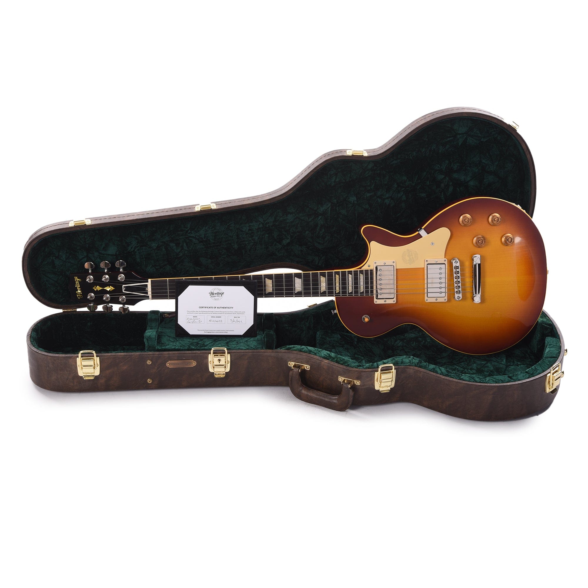 Heritage Custom Shop Core H-150 Plain Top Tobacco Sunburst Electric Guitars / Solid Body