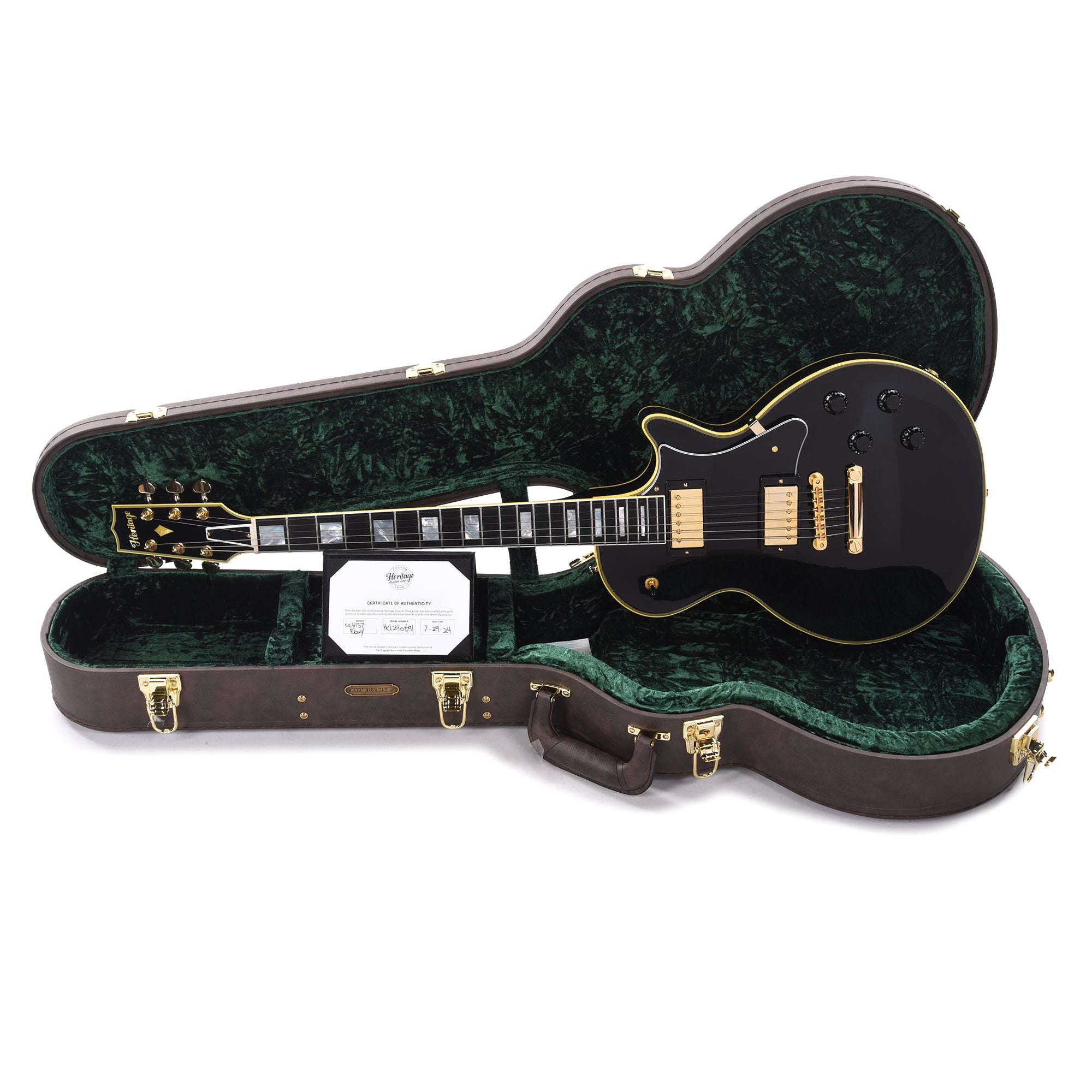 Heritage Custom Shop Core H-157 Mahogany Top Ebony Electric Guitars / Solid Body