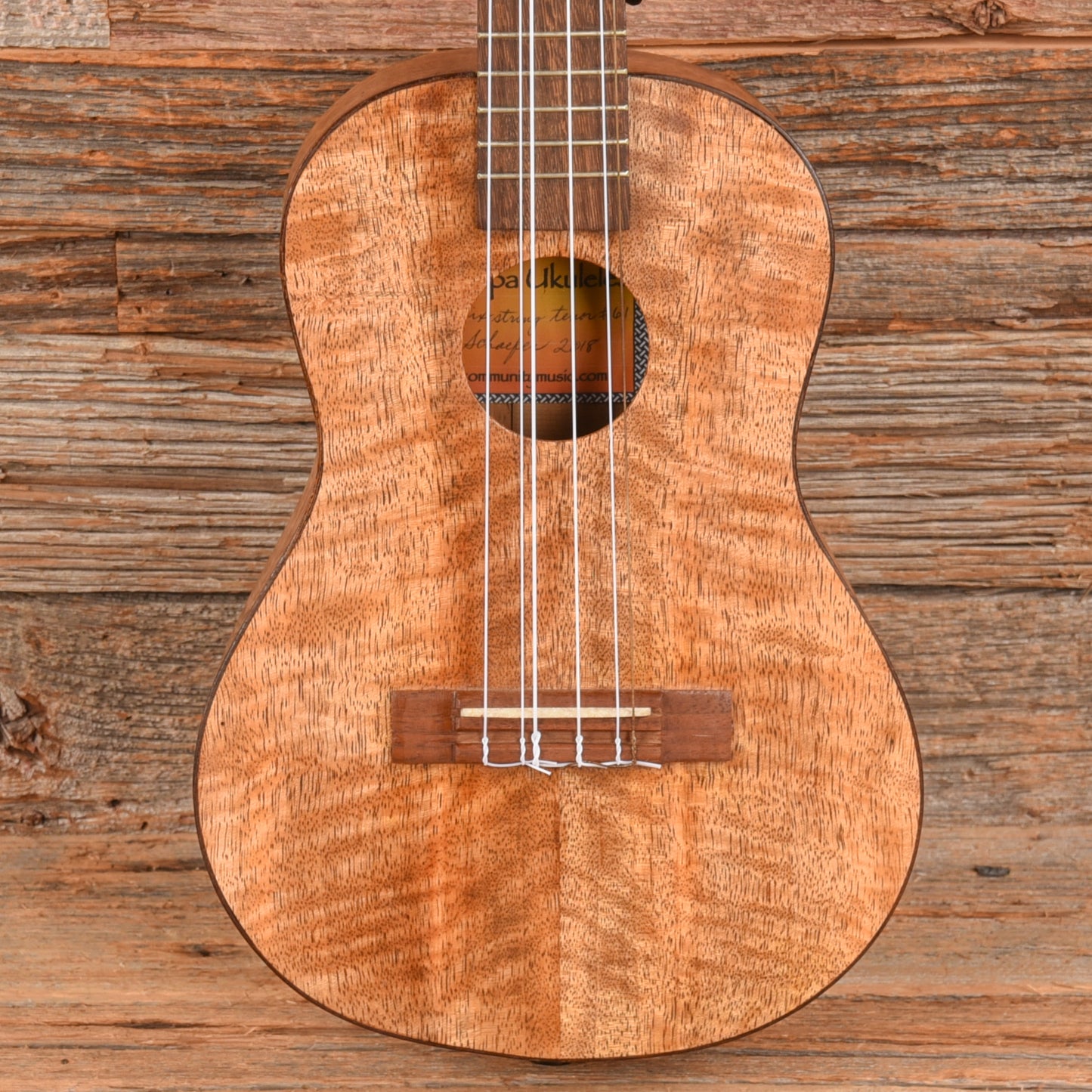 Ho'okipa Mango Six String Tenor Natural Folk Instruments / Ukuleles