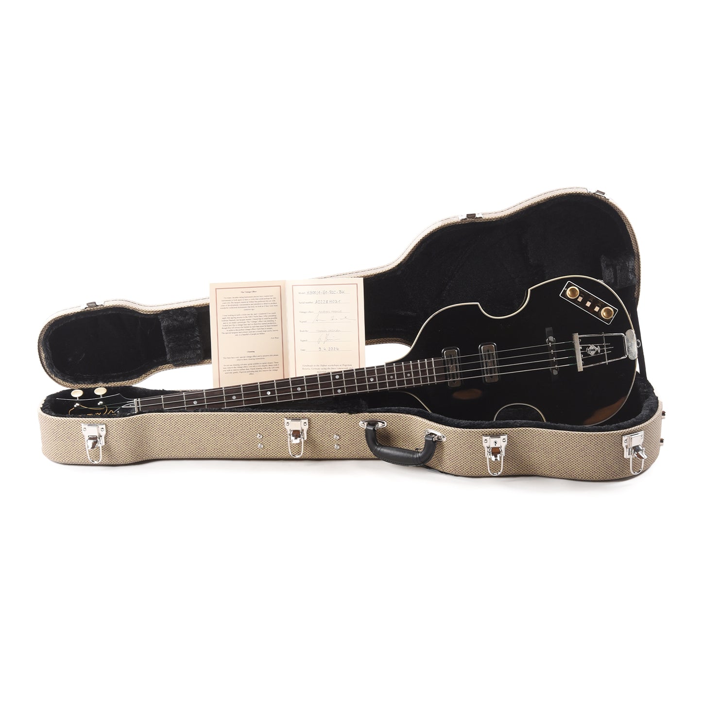 Hofner H500/1-61RLC Cavern Violin Bass Guitar Black Antique Relic Bass Guitars / 4-String